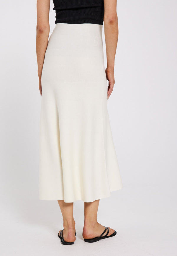NORR Als midi knit skirt Skirts Off-white