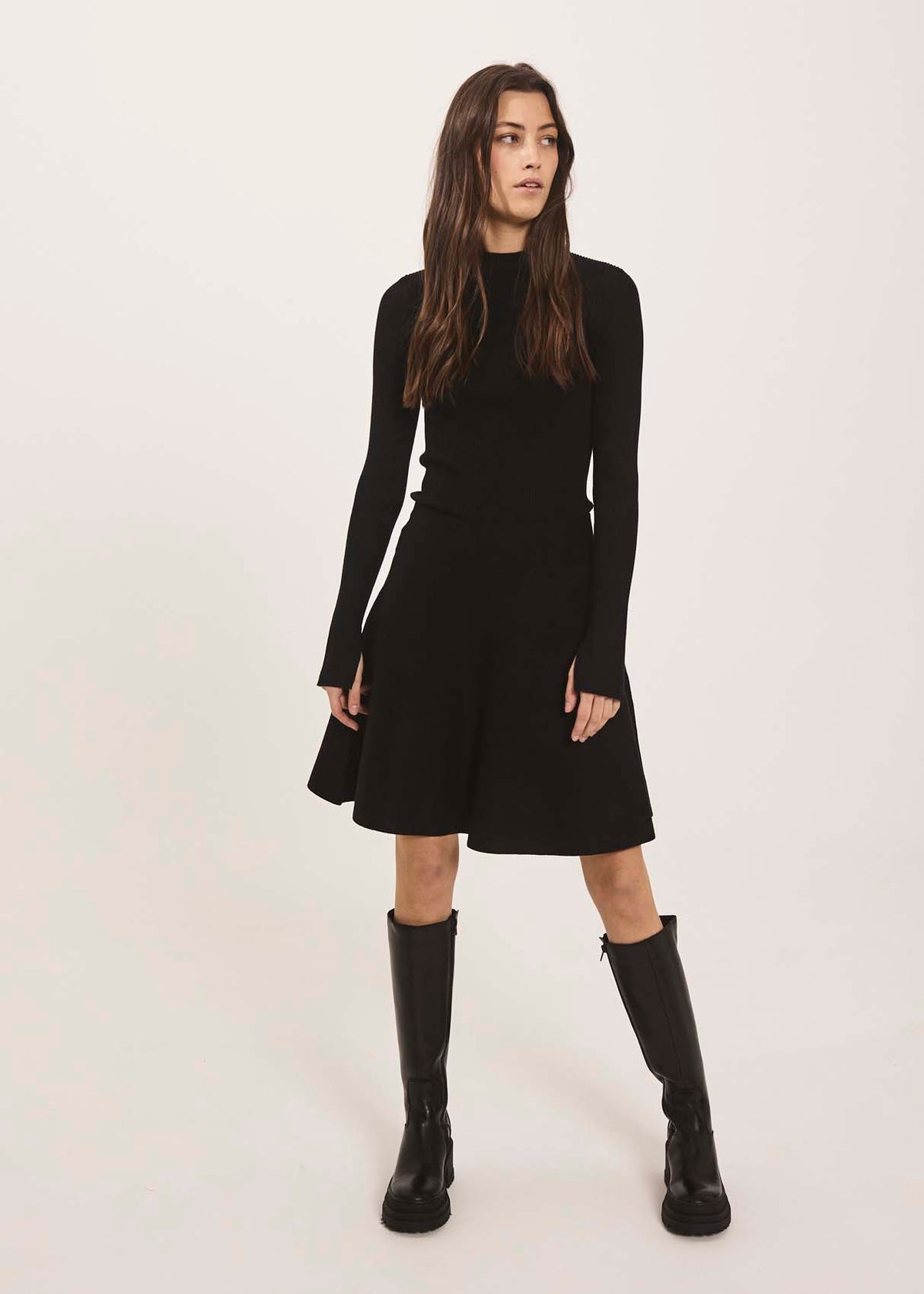 NORR Als short knit skirt Nederdele Black