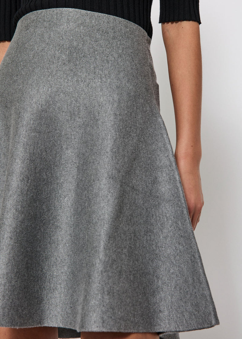 NORR Als short knit skirt Skirts Light grey melange