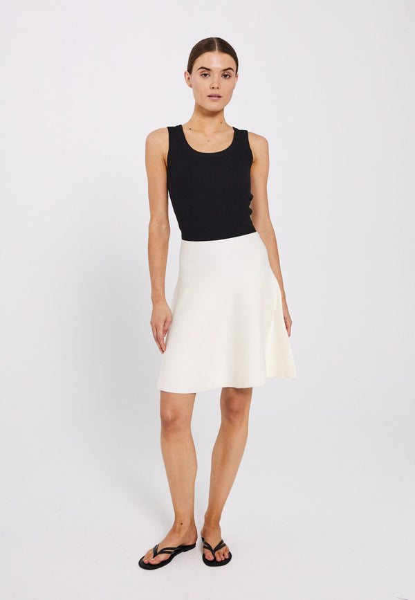 NORR Als short knit skirt Skirts Off-white
