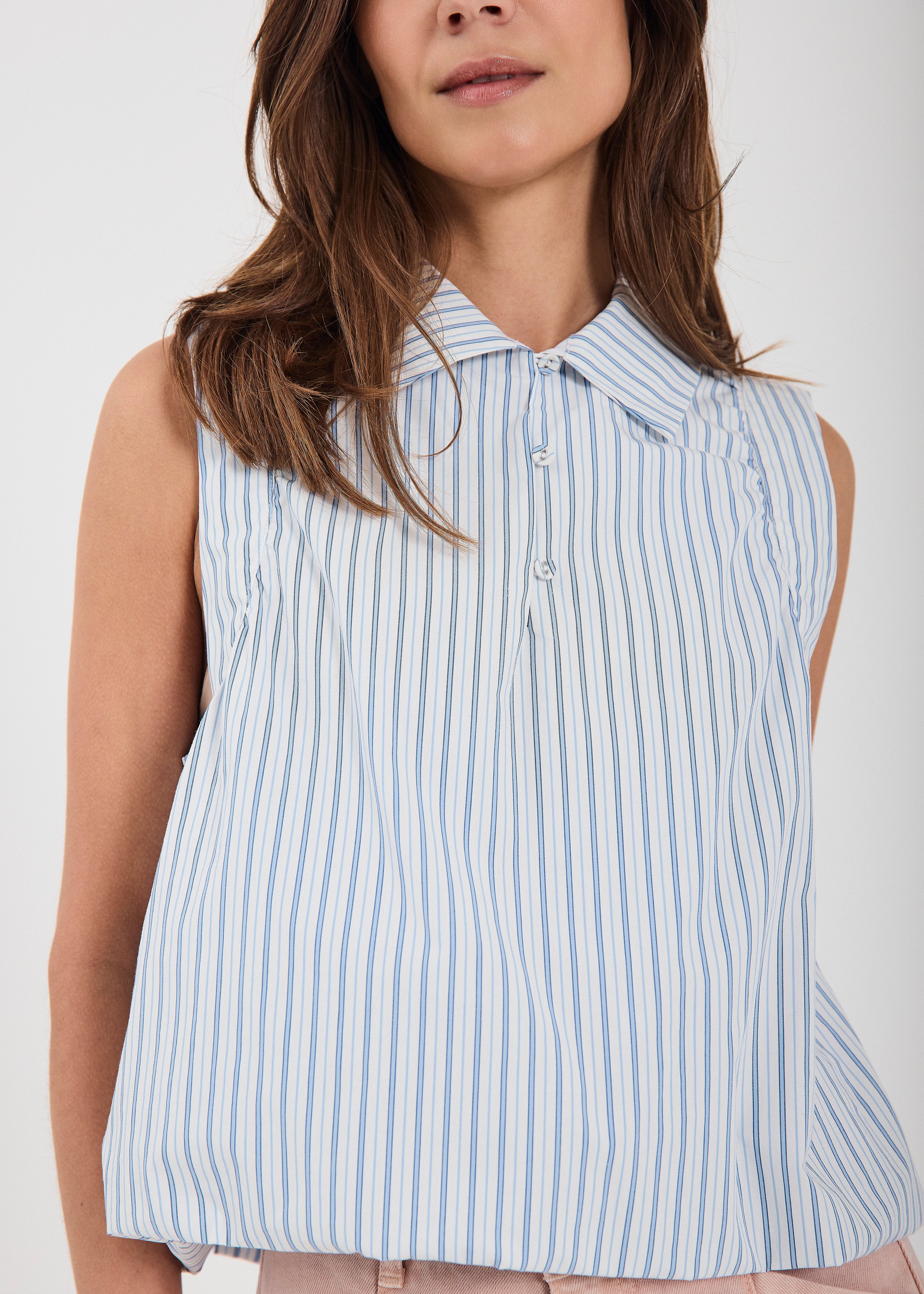NORR Alva SL top Toppe Light blue stripe