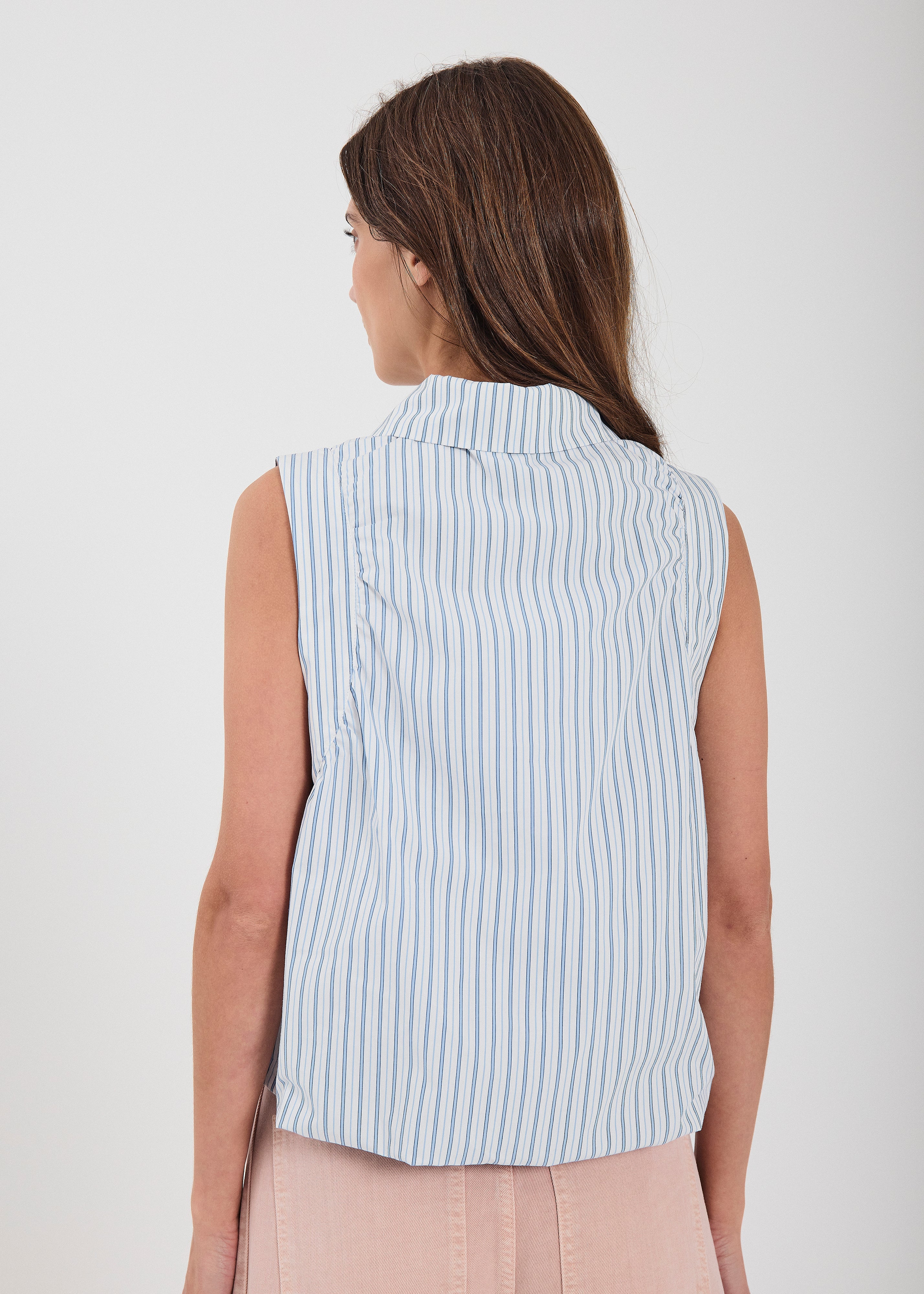 NORR Alva SL top Toppe Light blue stripe