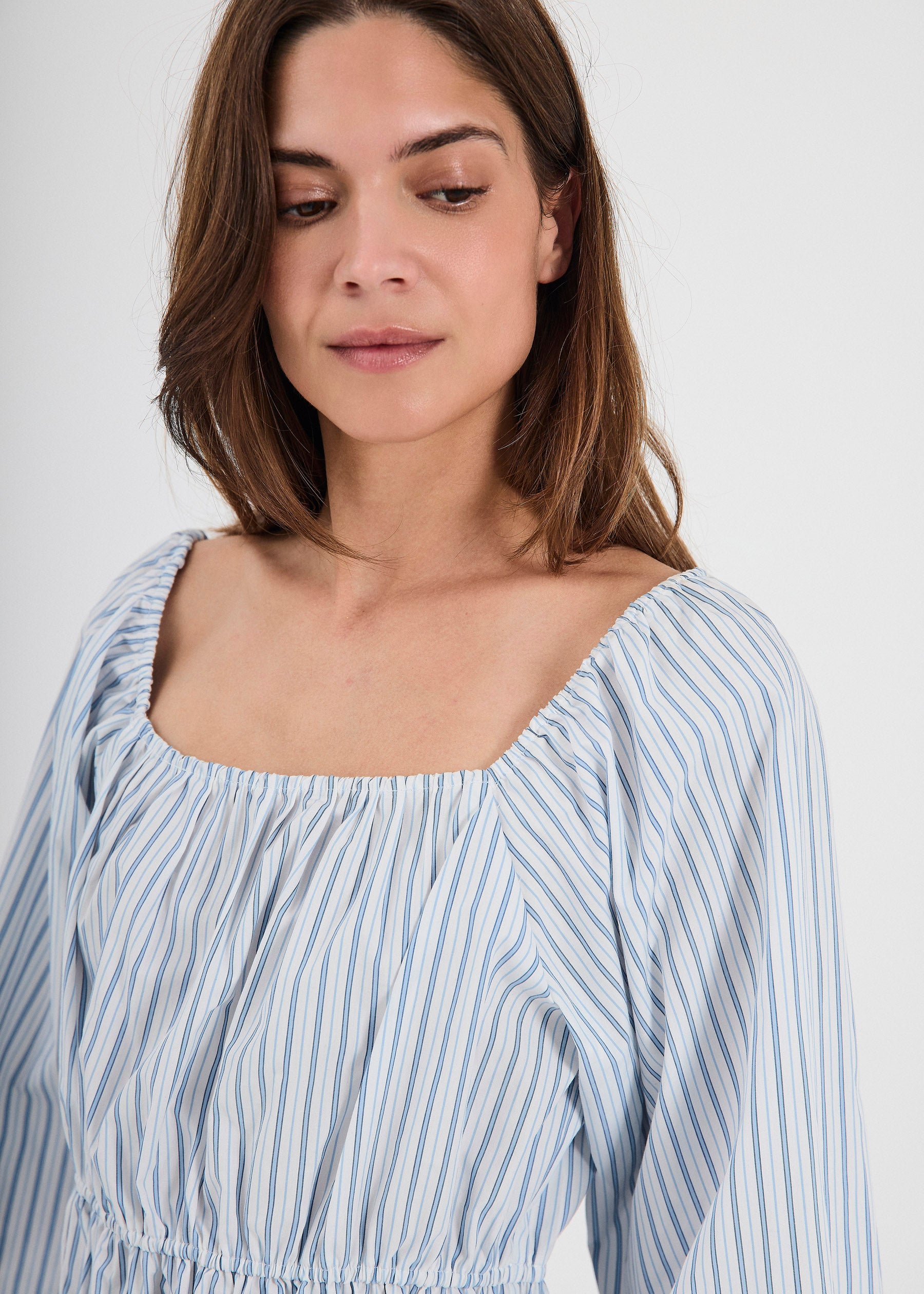 NORR Alva top Toppe Light blue stripe
