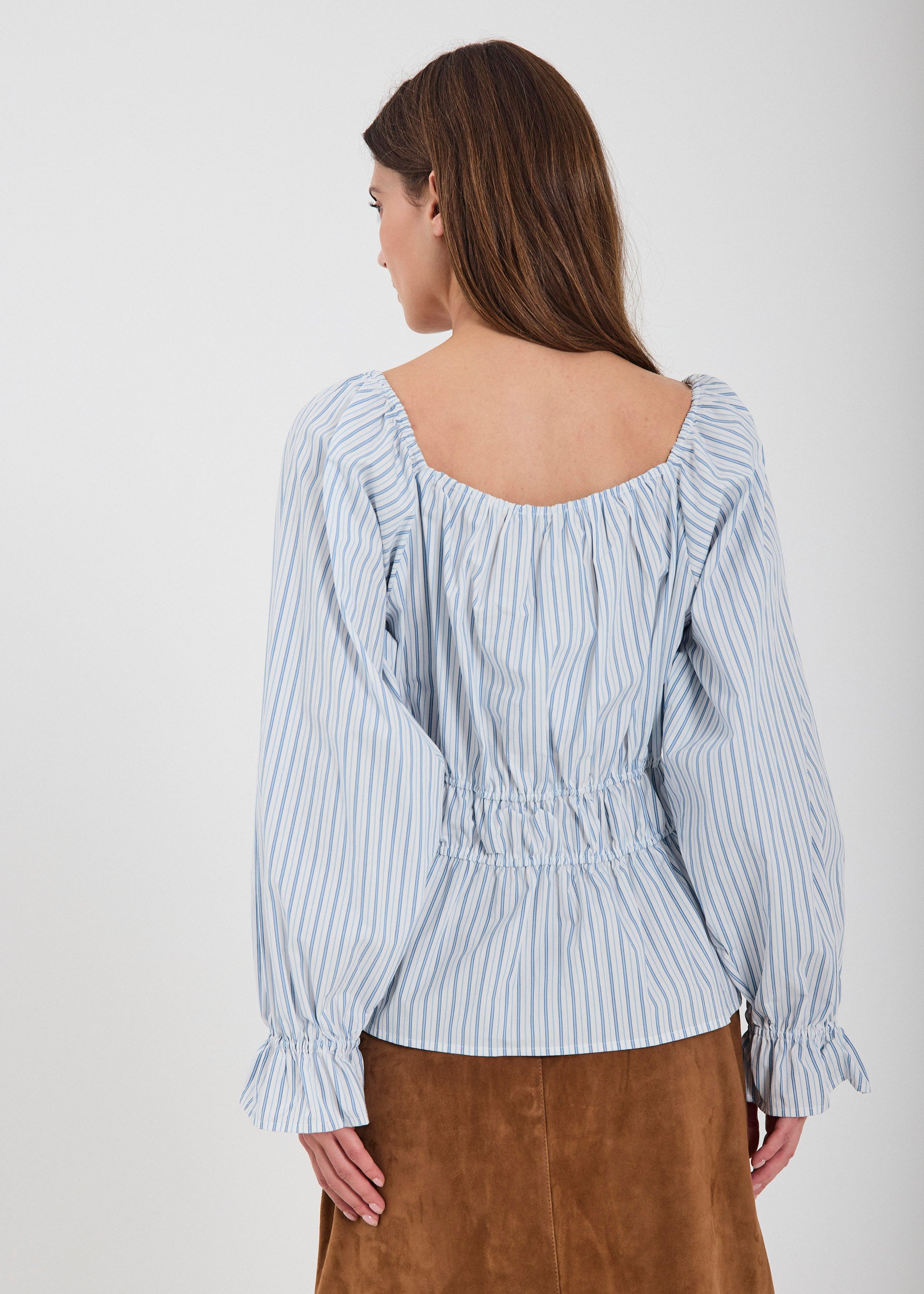 Alva top - Light blue stripe
