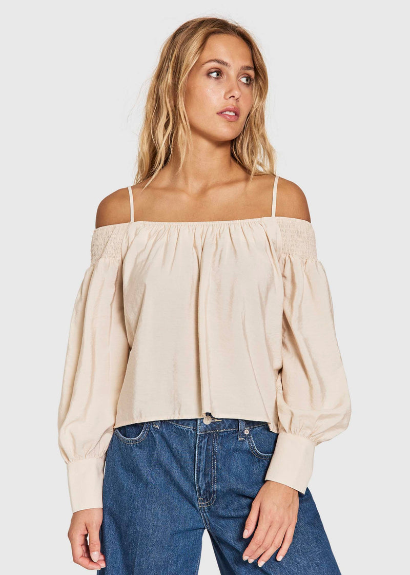 NORR Alyssa off shoulder top Tops Off-white