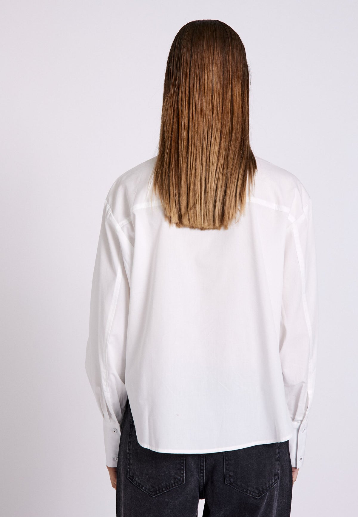 NORR Billie tie shirt Skjorter White