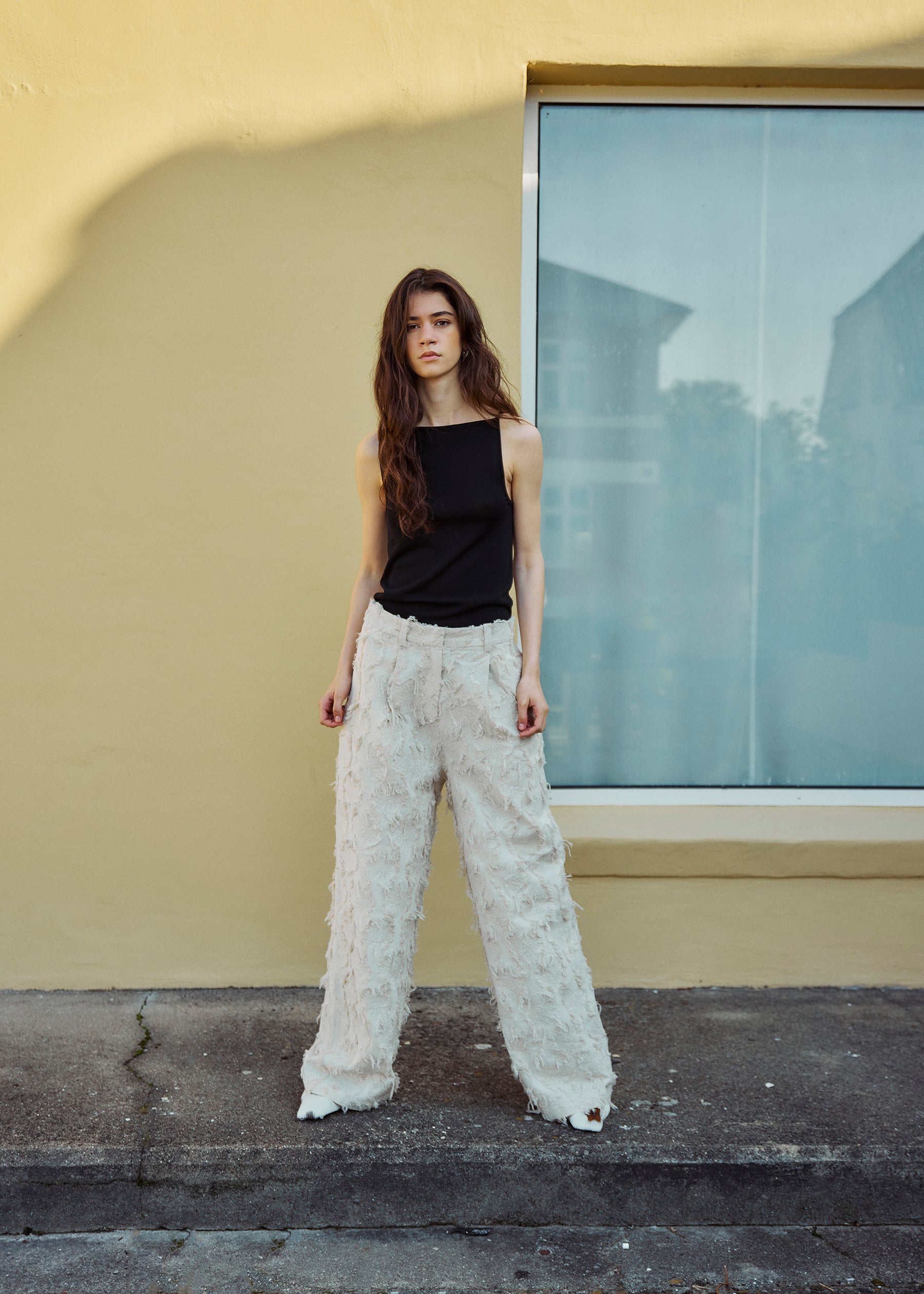 NORR Bina wide pants Pants Sand