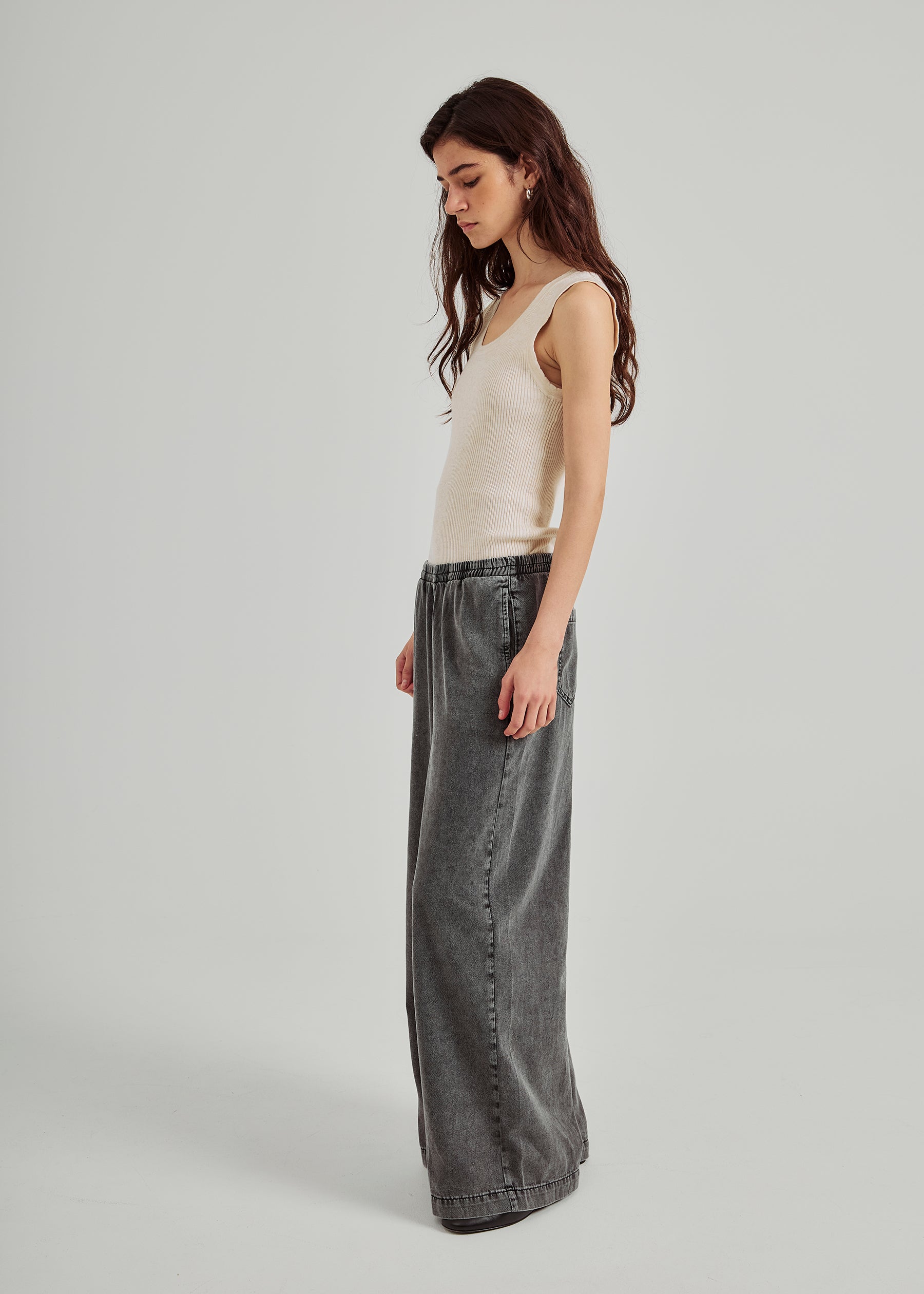 NORR Caddie loose denim pants Pants Grey