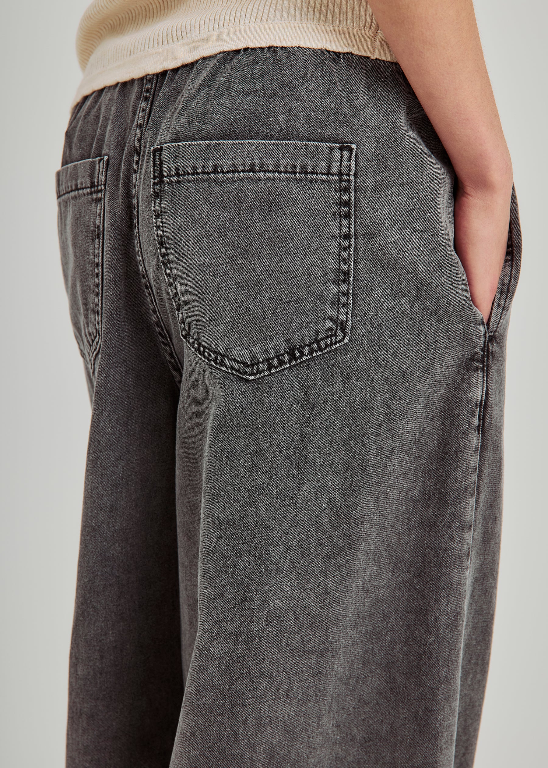 NORR Caddie loose denim pants Pants Grey