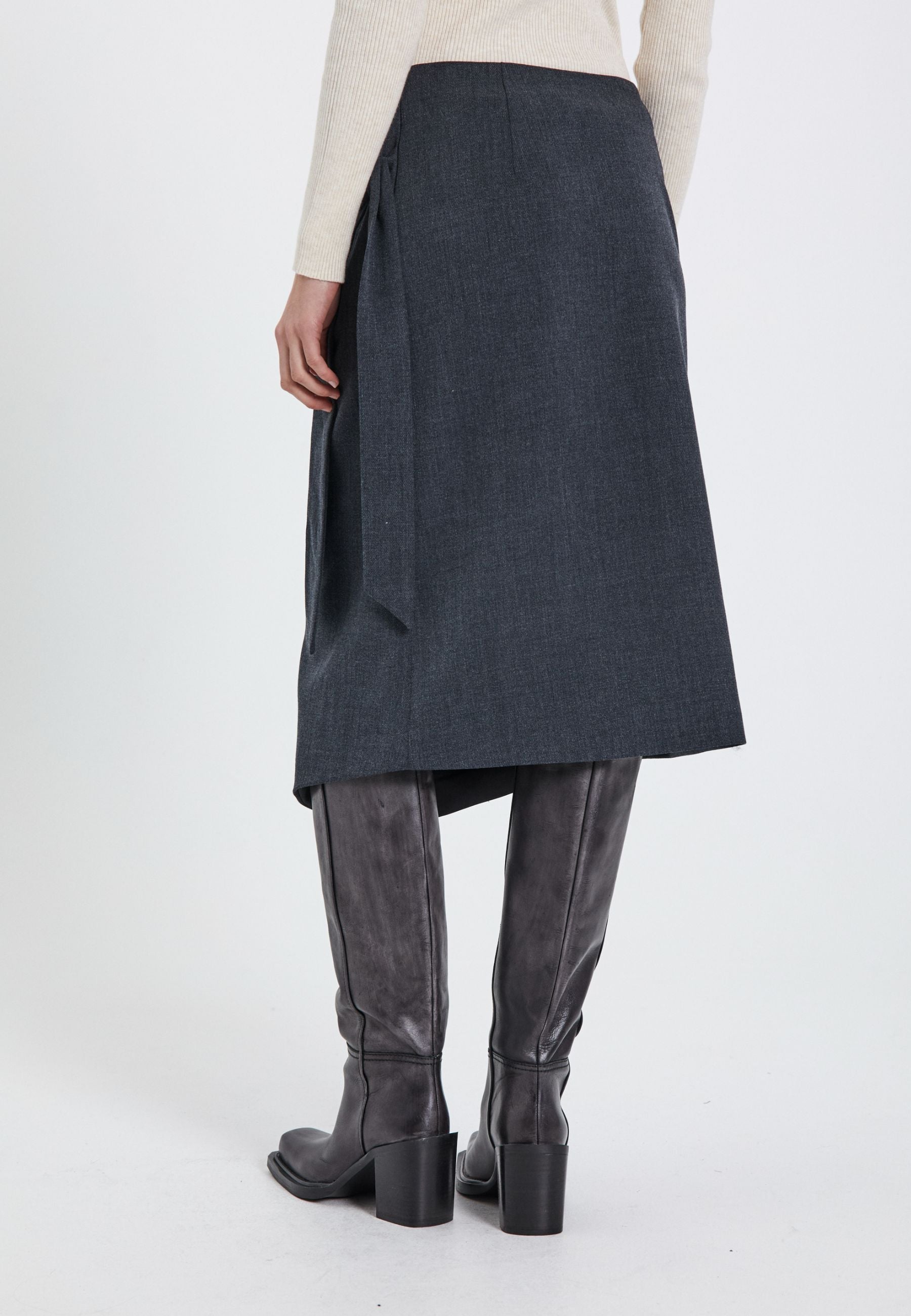 NORR Cano neo skirt Skirts Dark grey melange