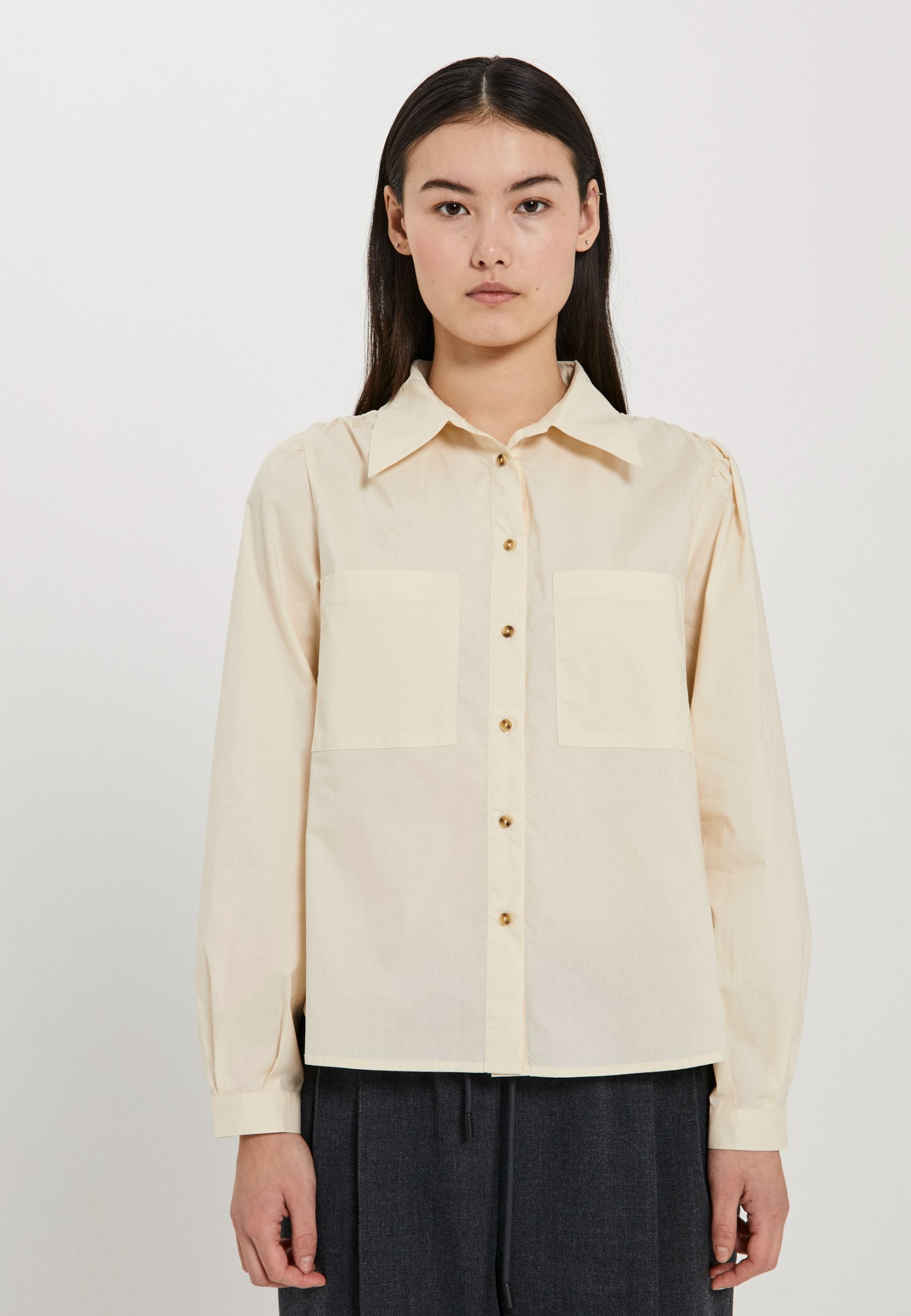 NORR Cest shirt Shirts Light cream