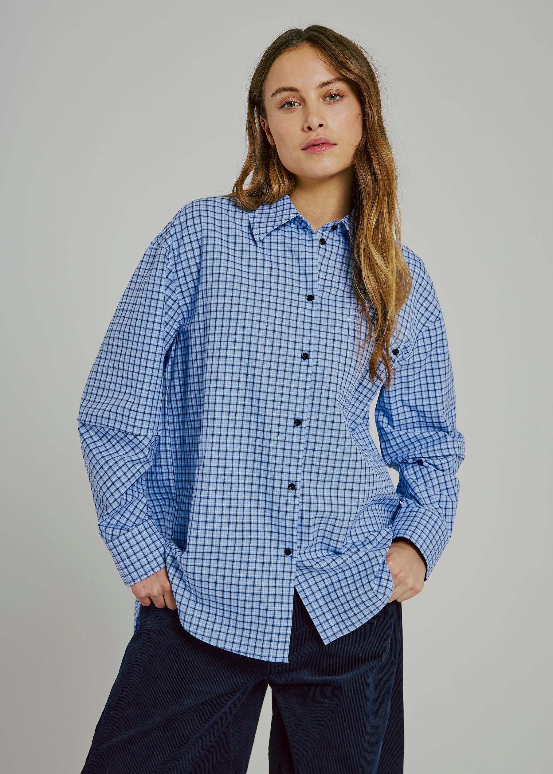 NORR Cinnamon shirt Skjorter Blue check