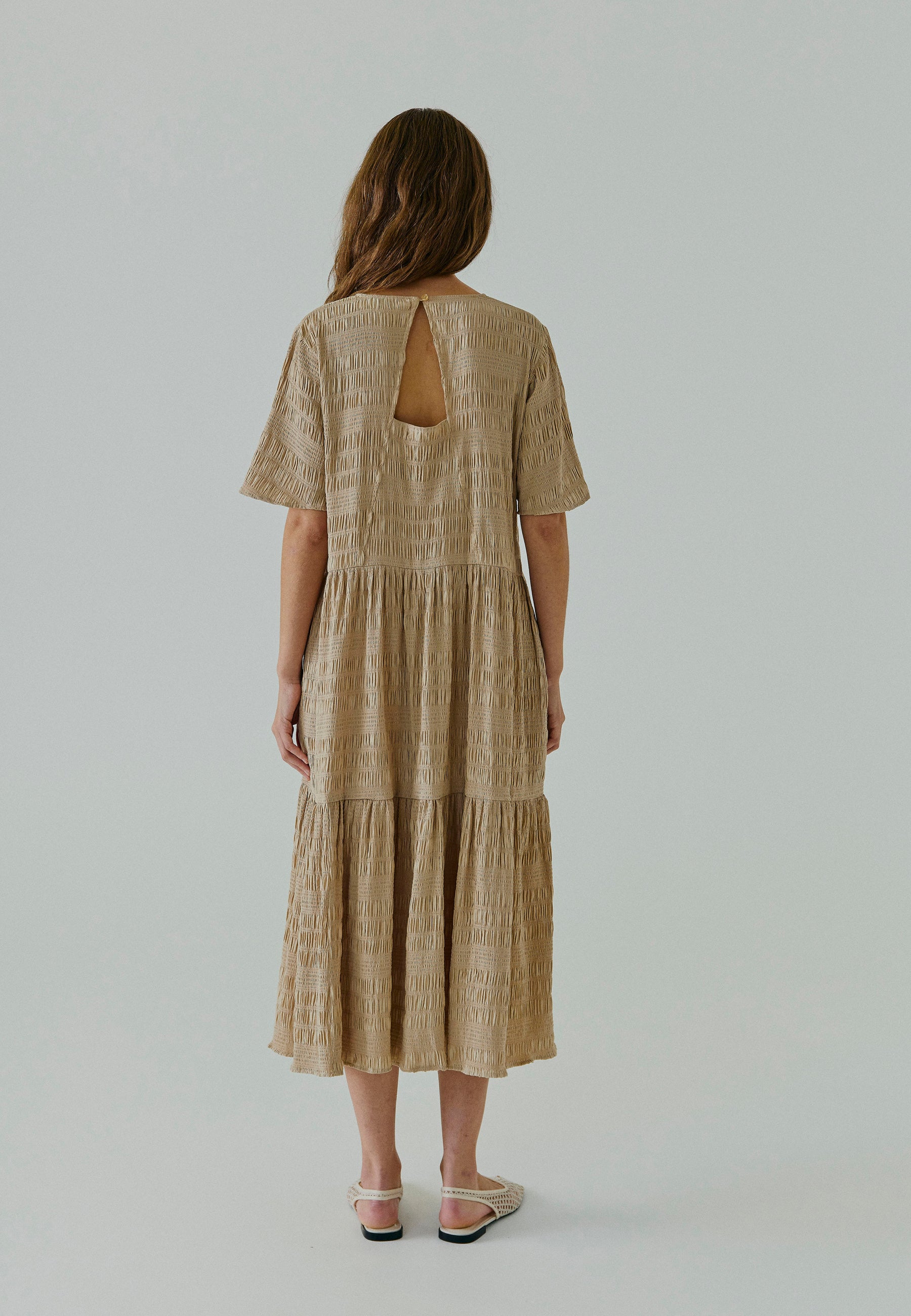 NORR Clarra midi dress Kjoler Warm Beige