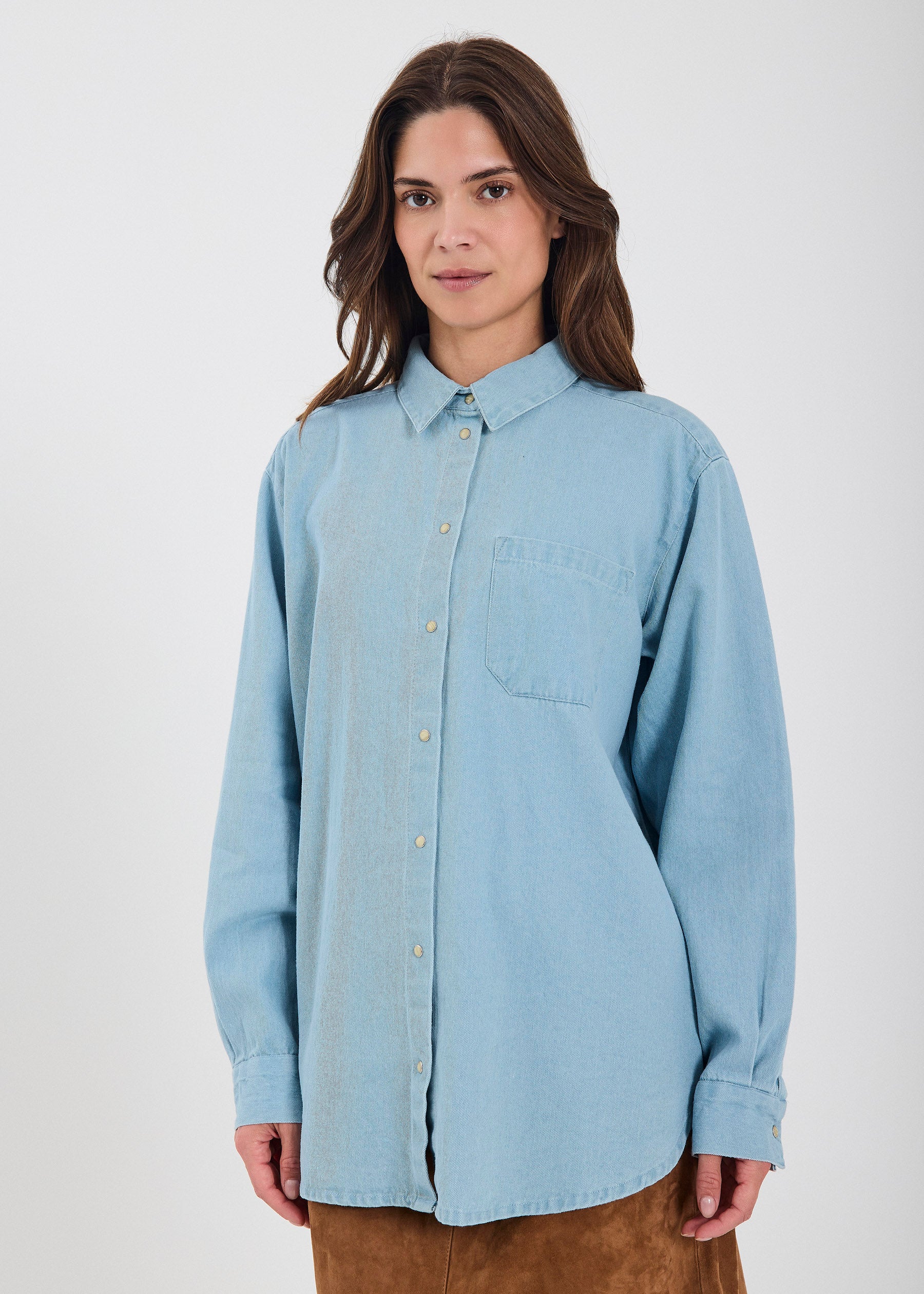 NORR Drama shirt Skjorter Light blue denim