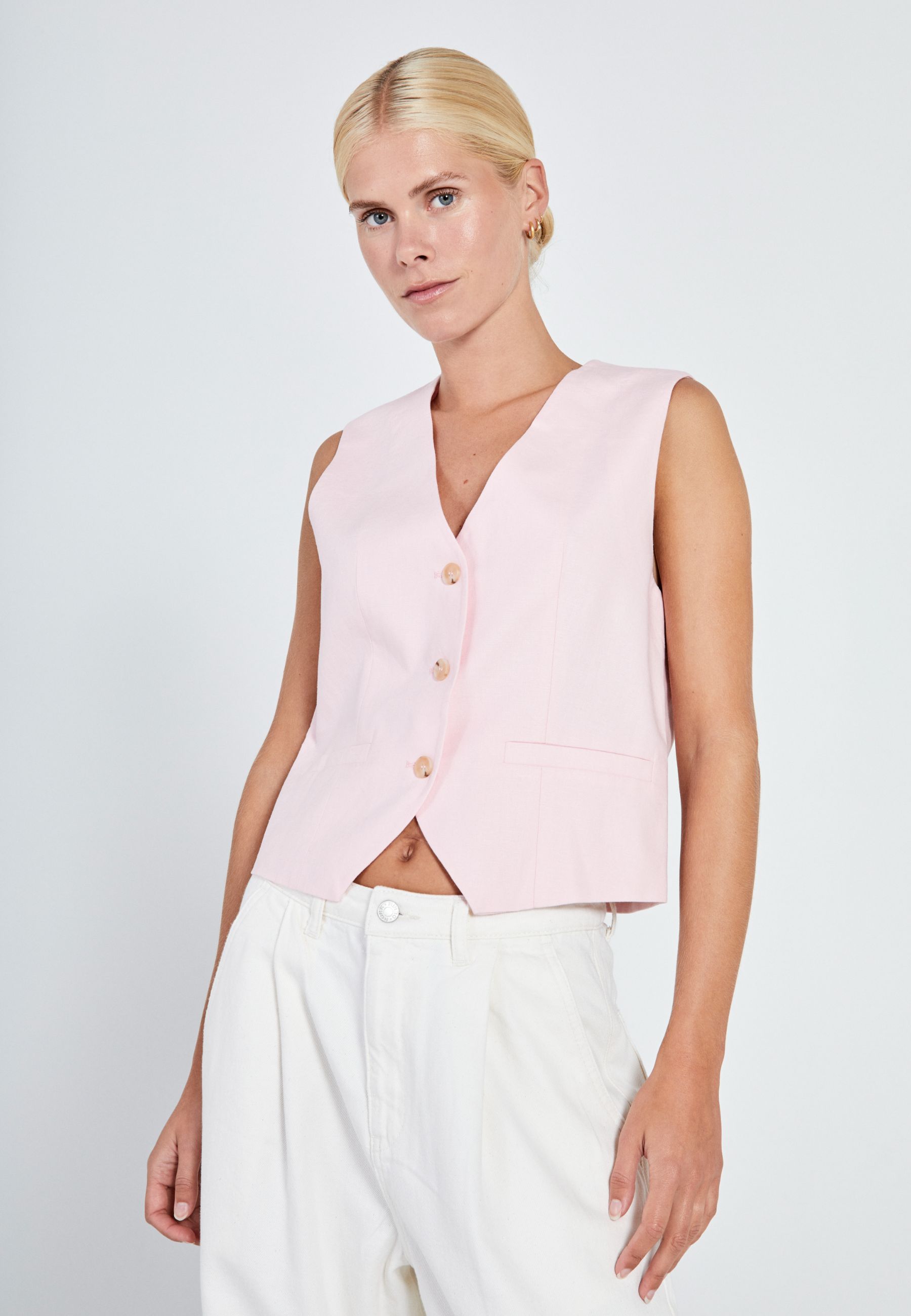 NORR Esma waistcoat Waistcoat Light pink