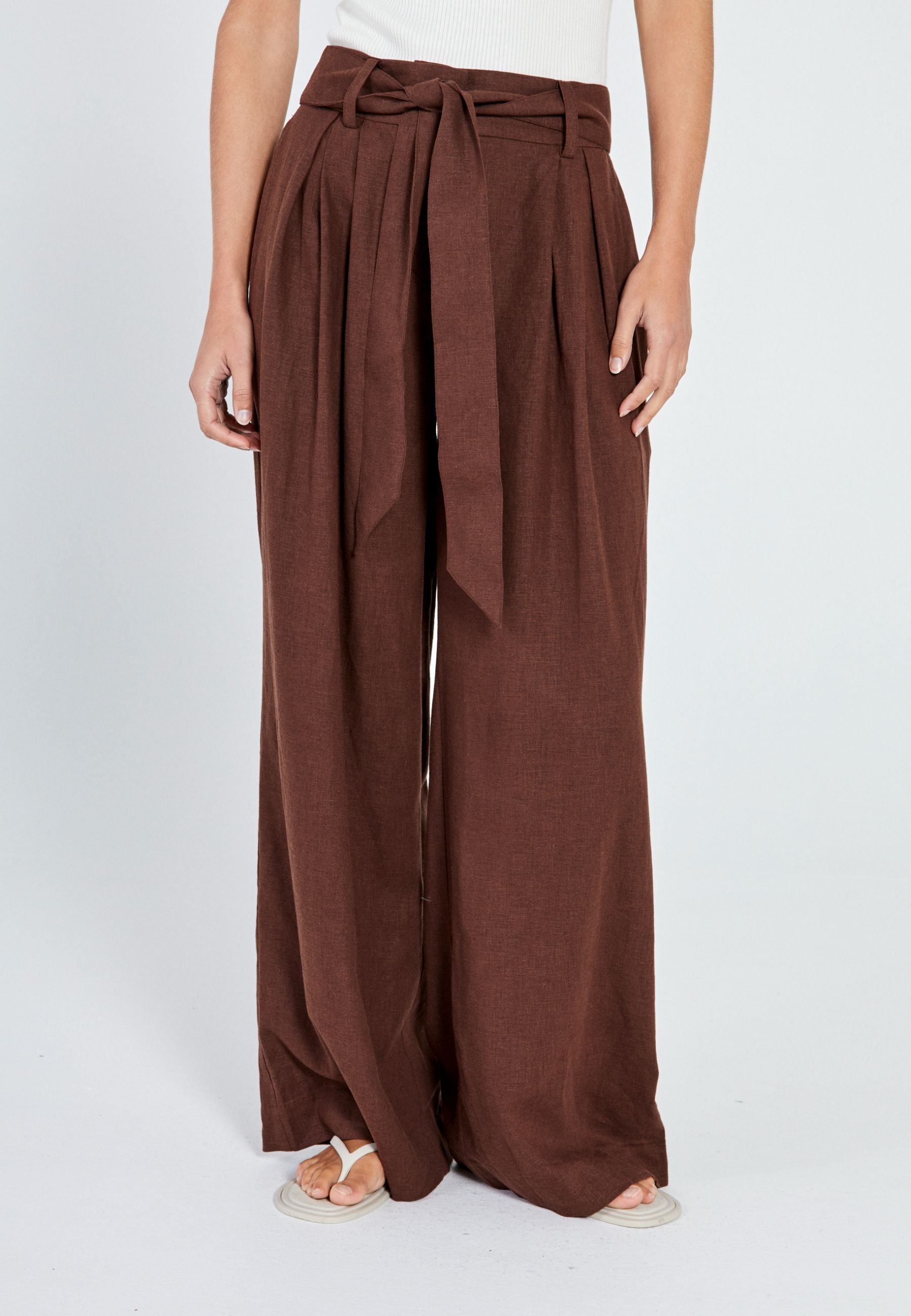 NORR Esma wide pants Pants Brown