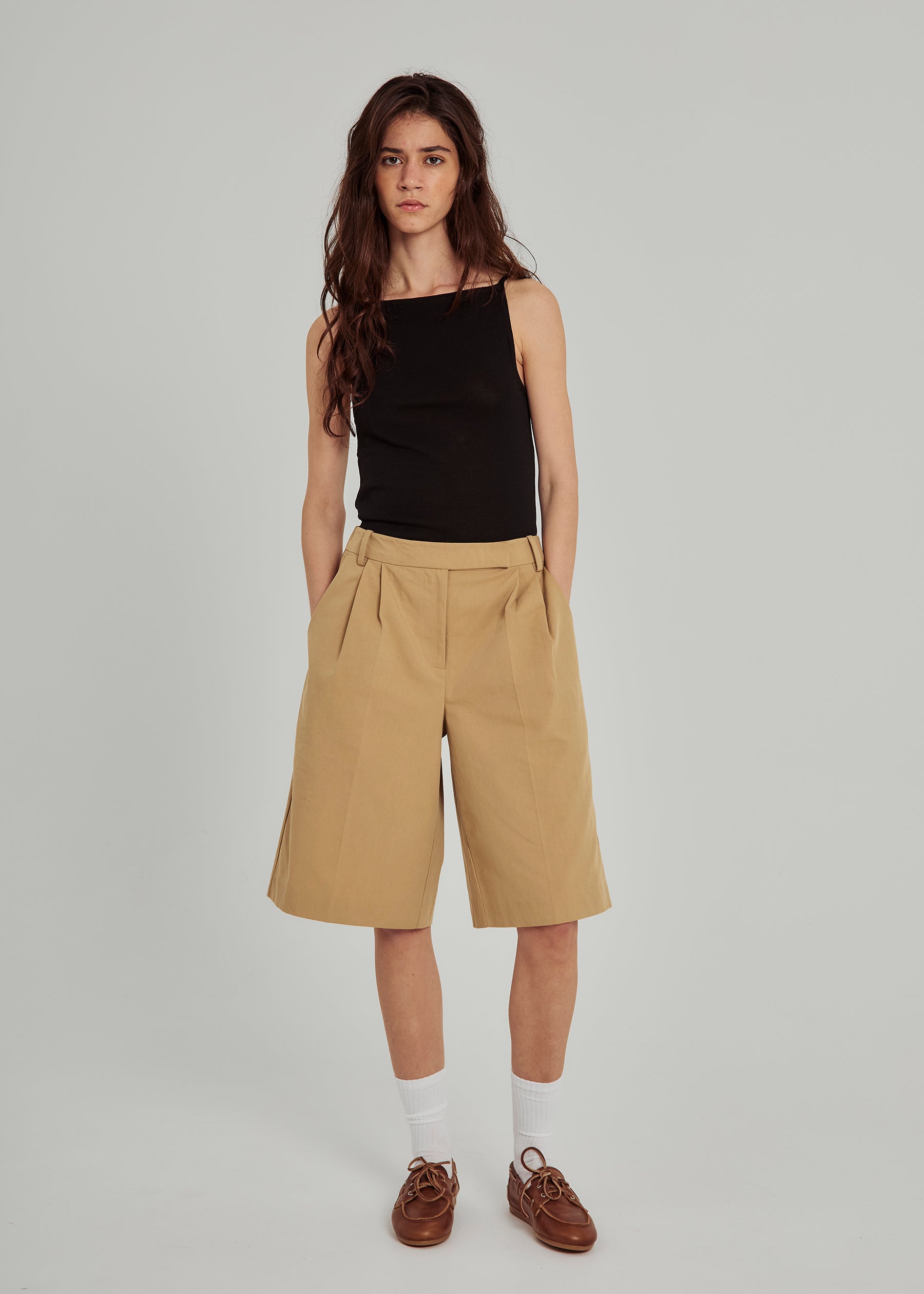 NORR Esther wide shorts Shorts Camel