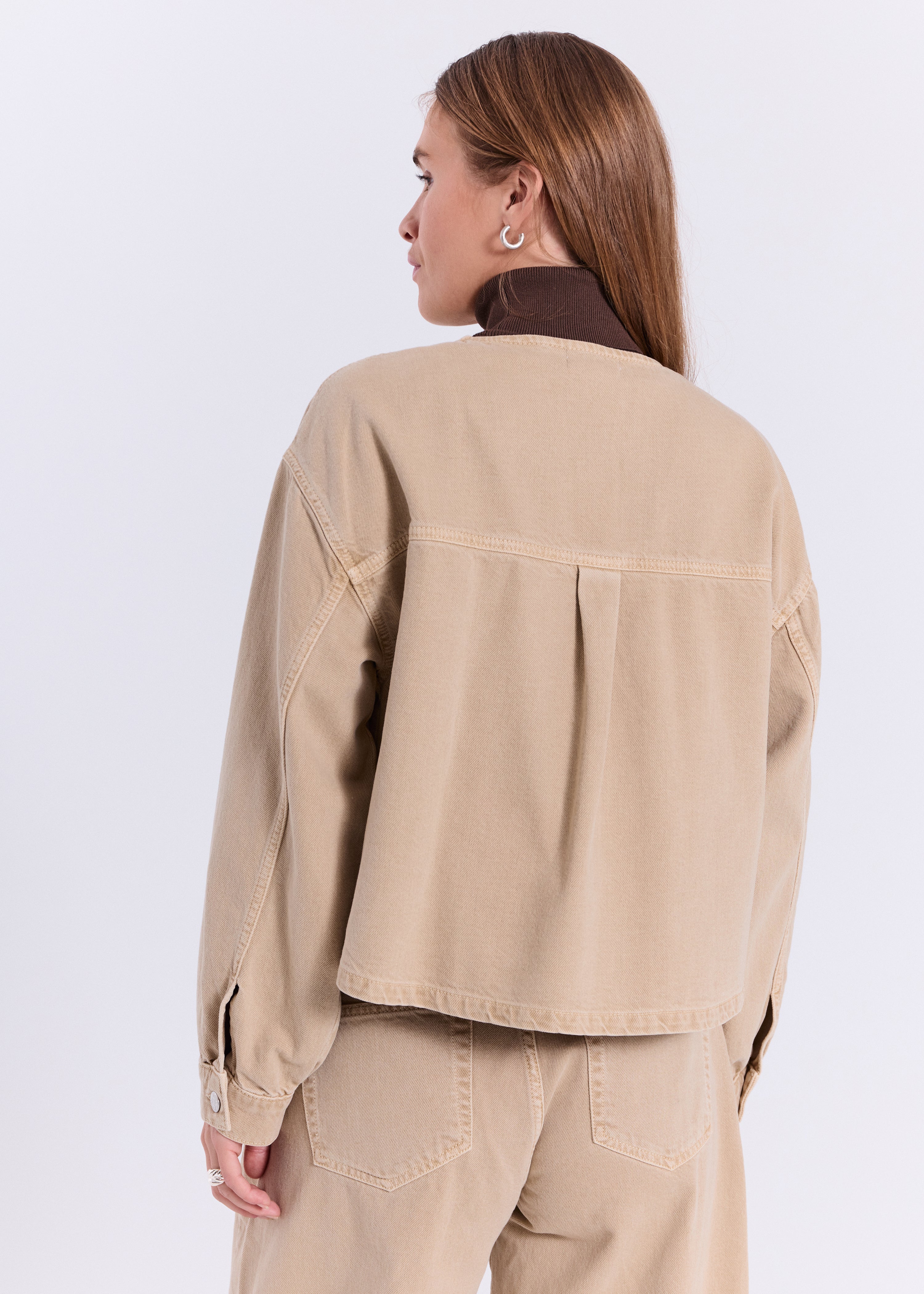 NORR Evelyna denim shirt Skjorter Beige Wash