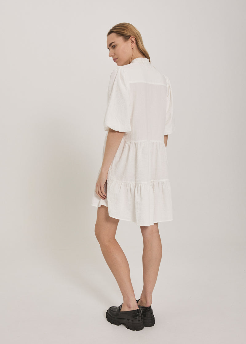 NORR Fie short solid SS dress Dresses White