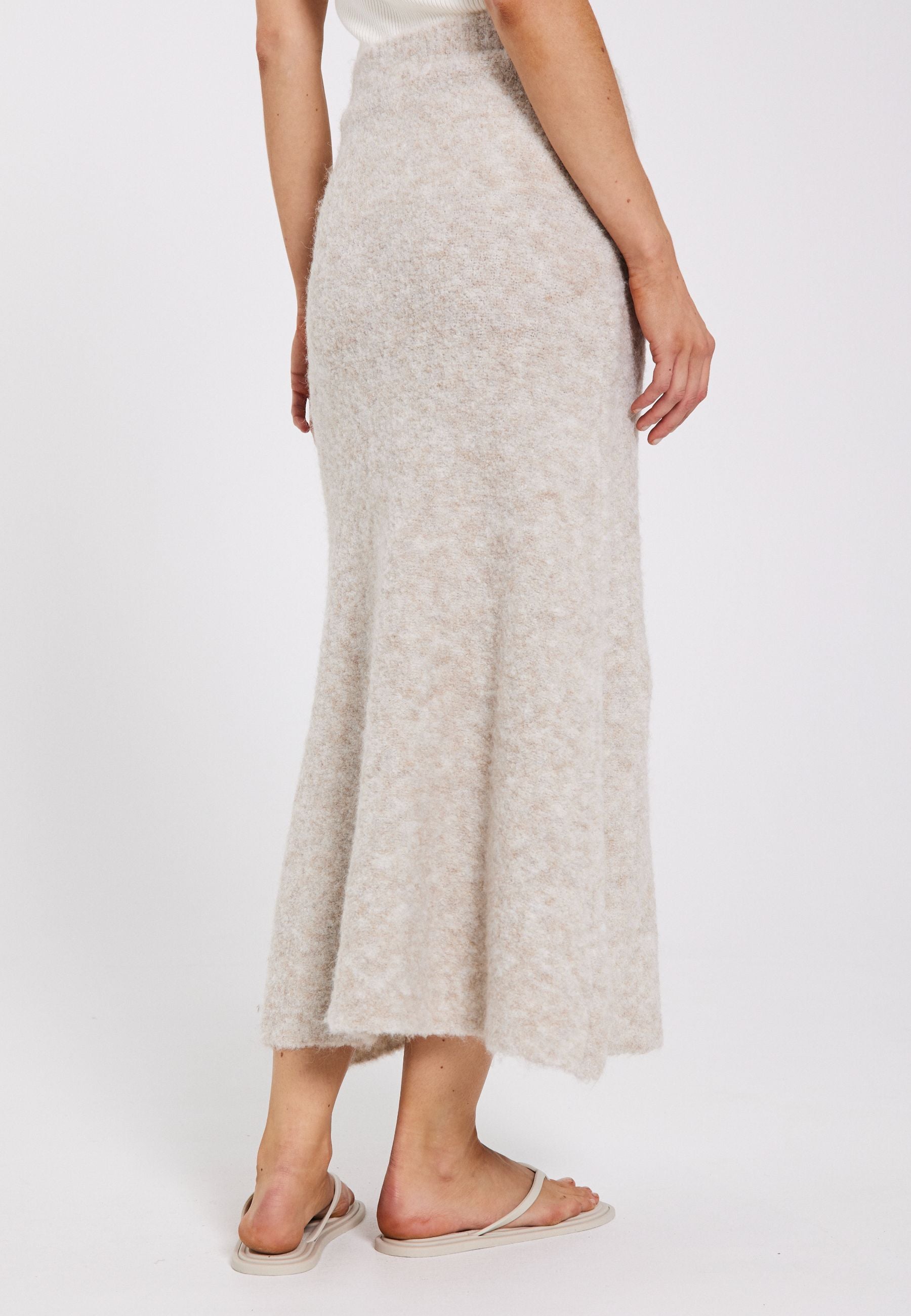 NORR Filine knit skirt Skirts Light beige