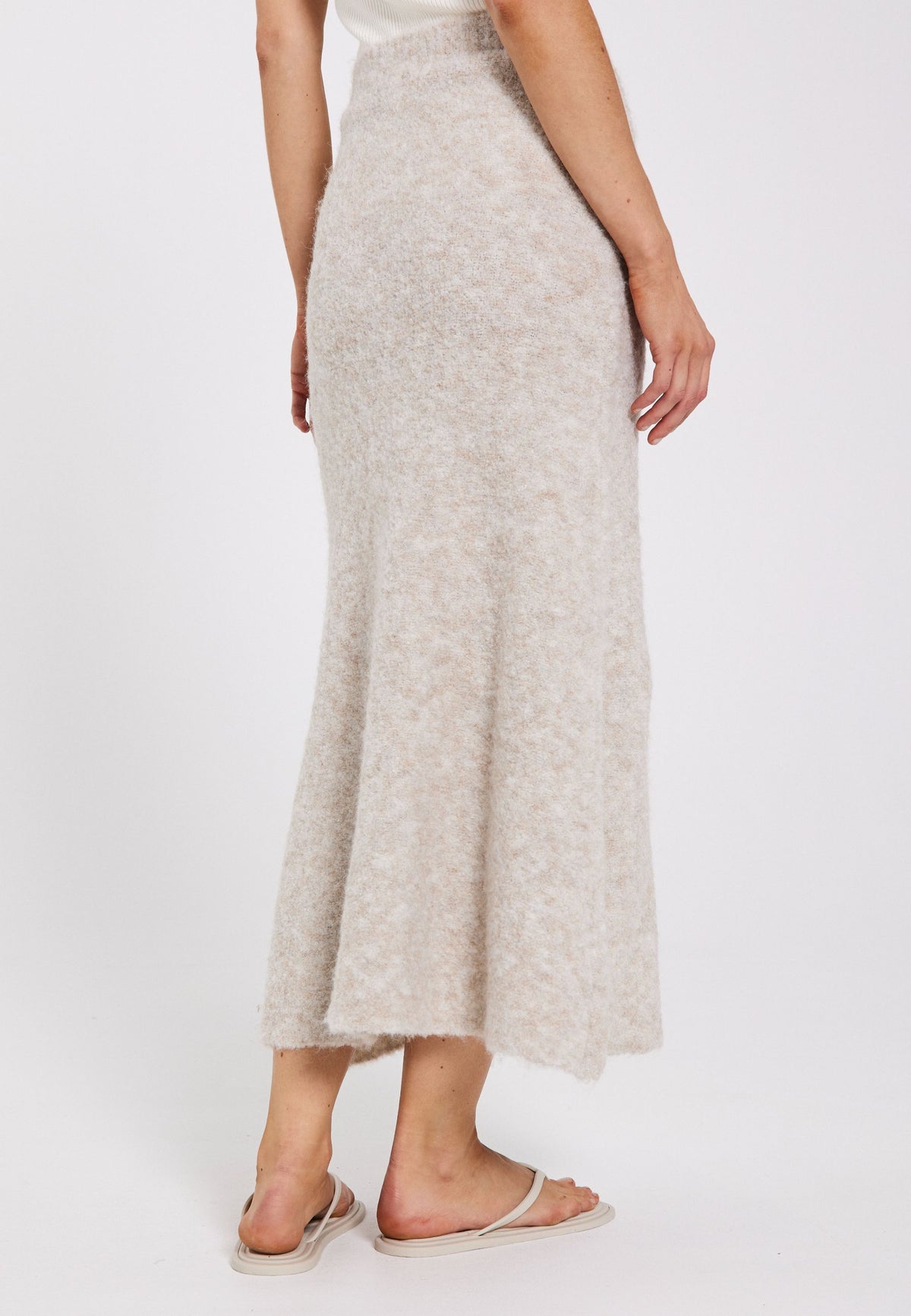 NORR Filine knit skirt Strik Light beige