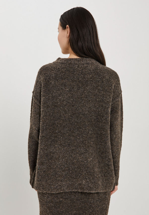 NORR Filine knit top Knits Dark Brown