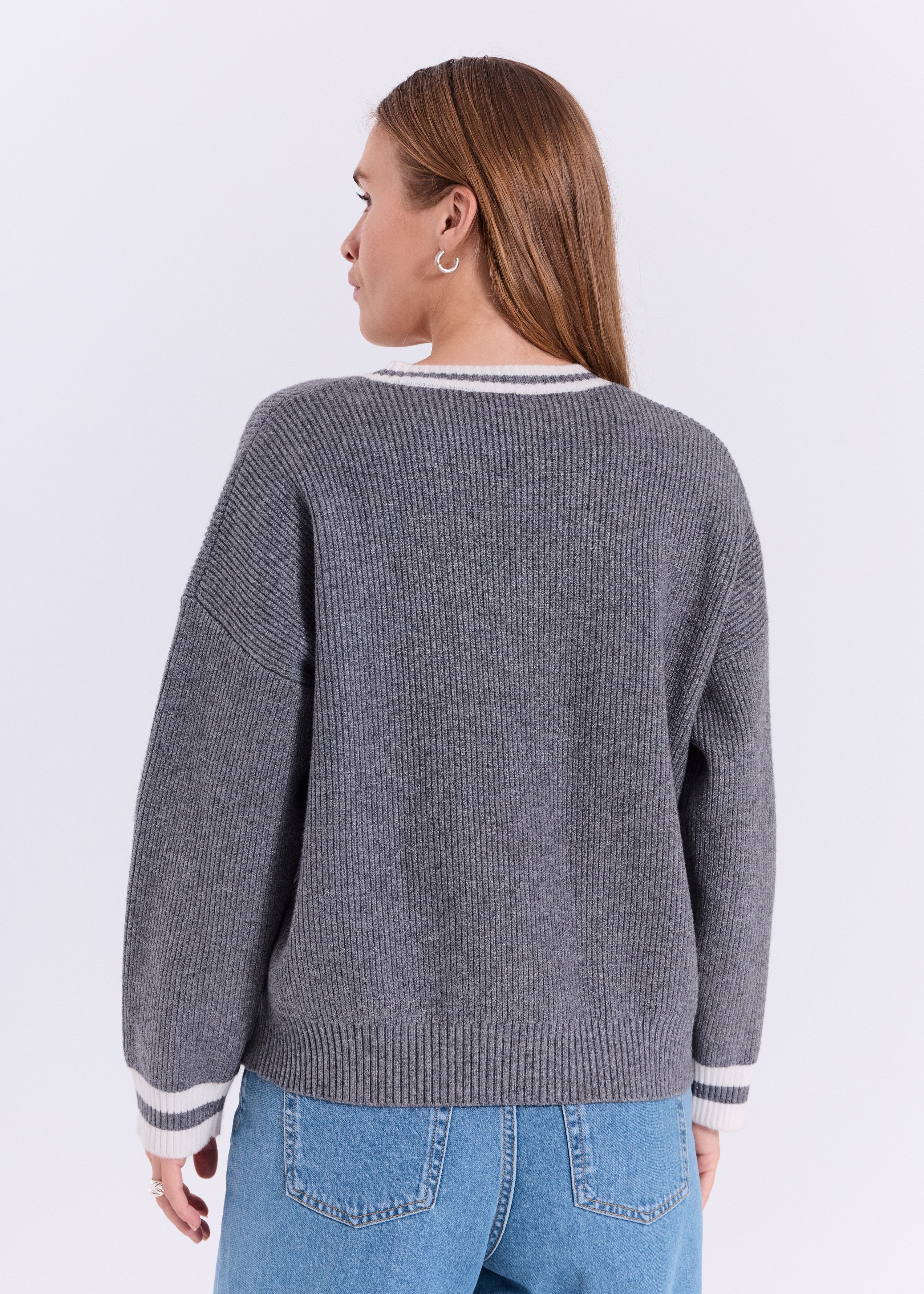 NORR Flena knit top Strik Dark grey