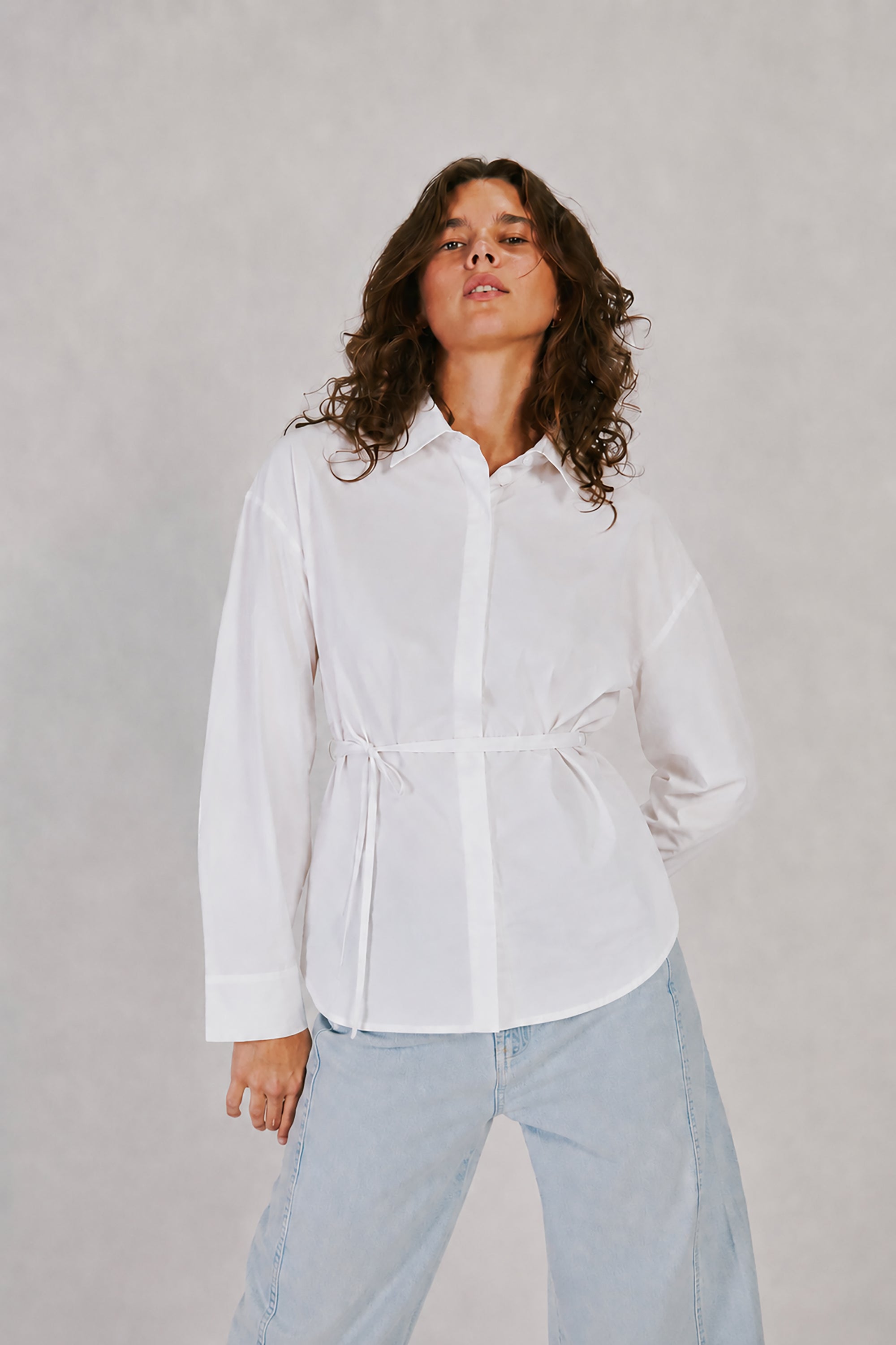 NORR Fraser padded shirt Skjorter White