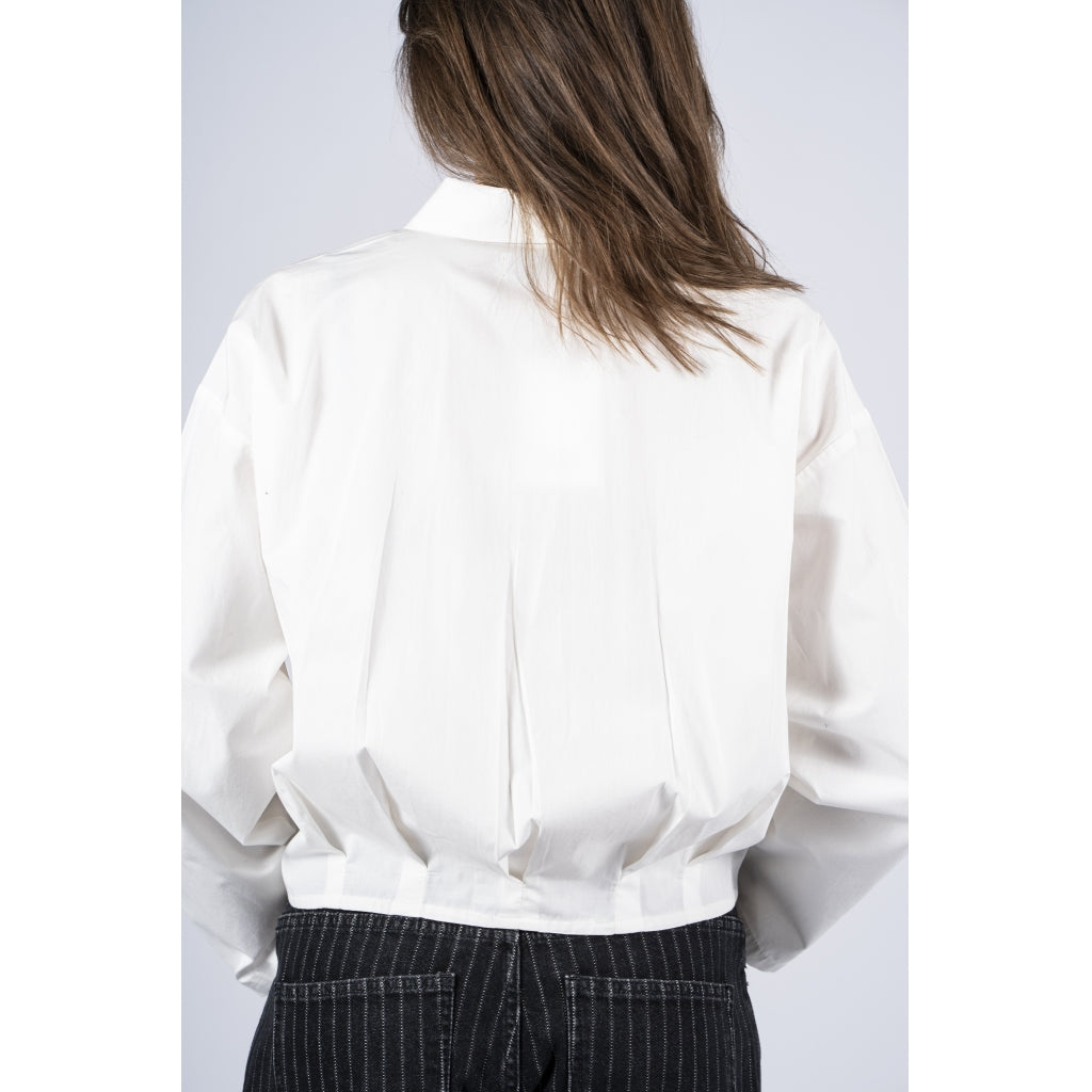 NORR Fraser pleat shirt Skjorter White