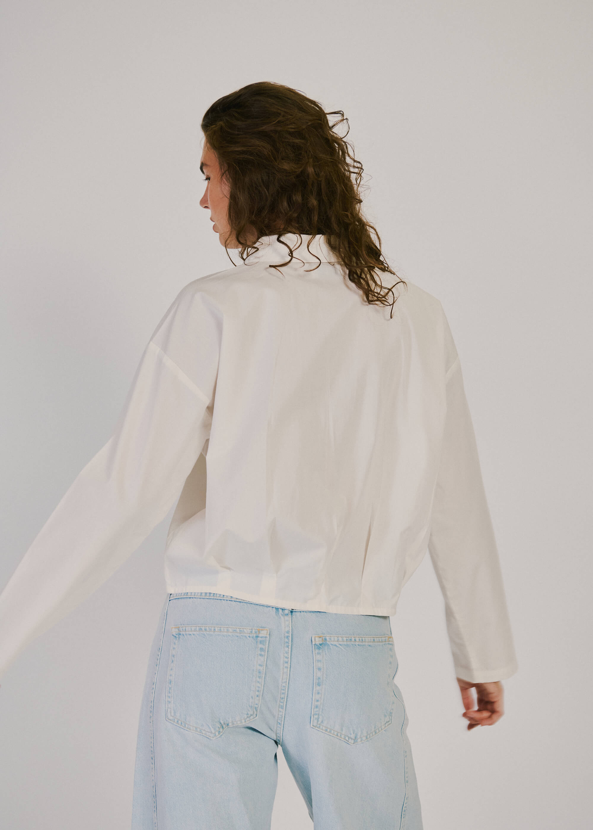 NORR Fraser pleat shirt Skjorter White