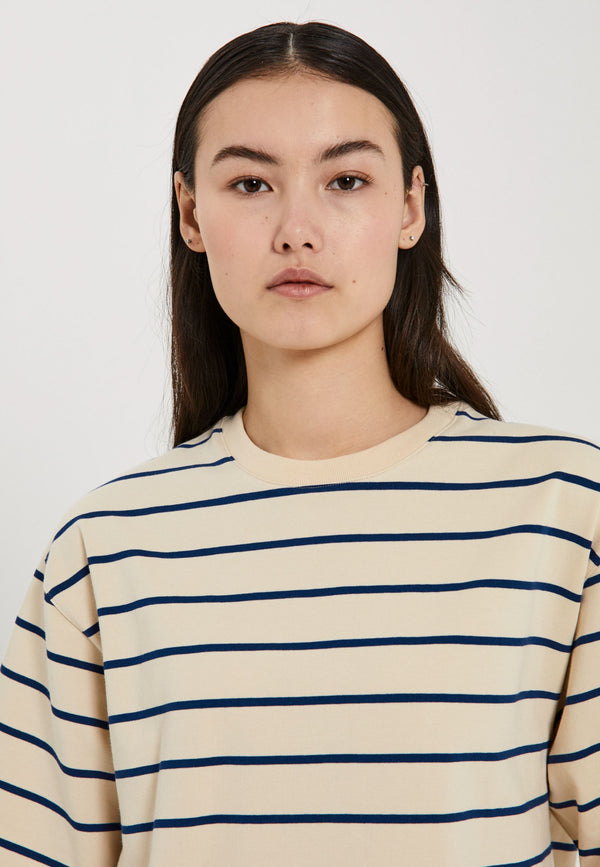 NORR Giva tee T-shirts Navy stripe