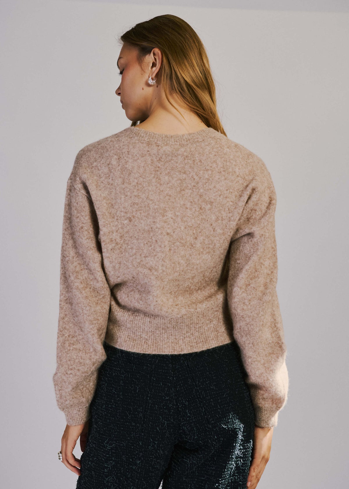 NORR Halli LS knit cardigan Strik Camel