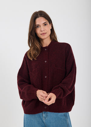 NORR Halli knit cardigan Strik Bordeaux