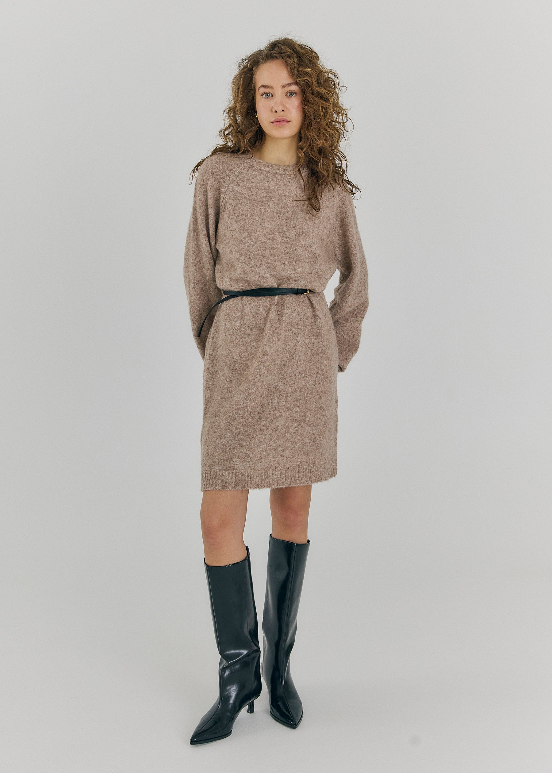NORR Halli knit dress Knits Camel