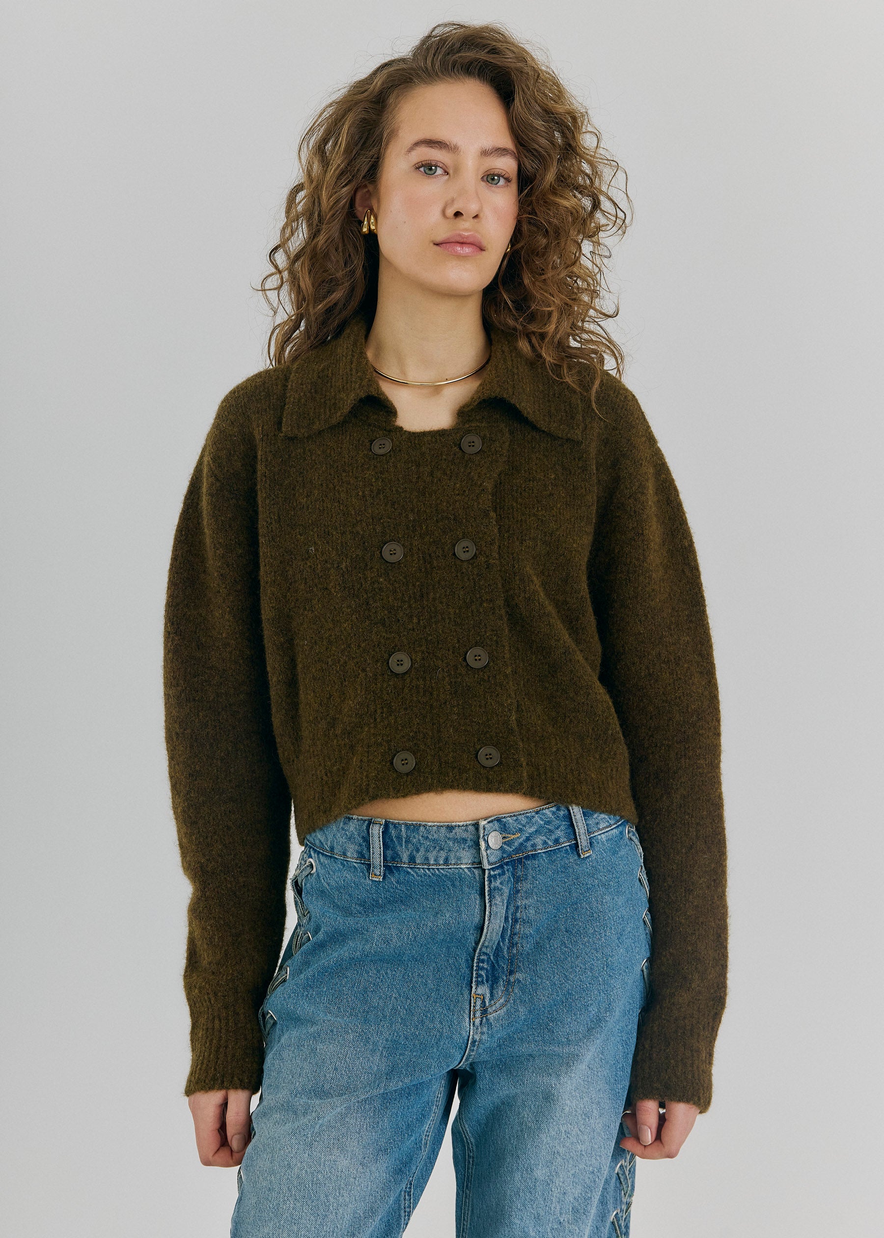 NORR Halli short knit cardigan Knits Army