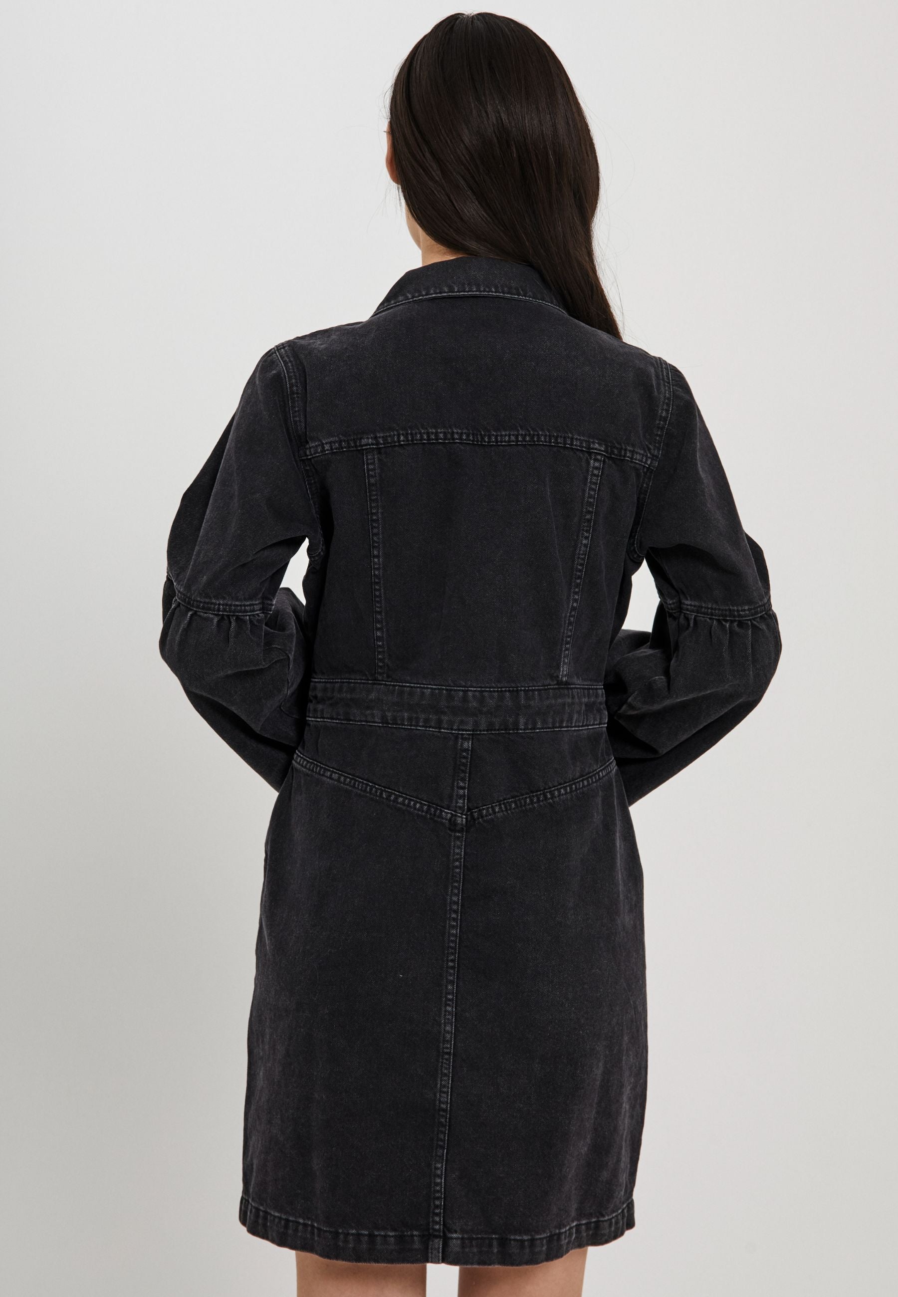 NORR Hannali denim dress Dresses Black washed