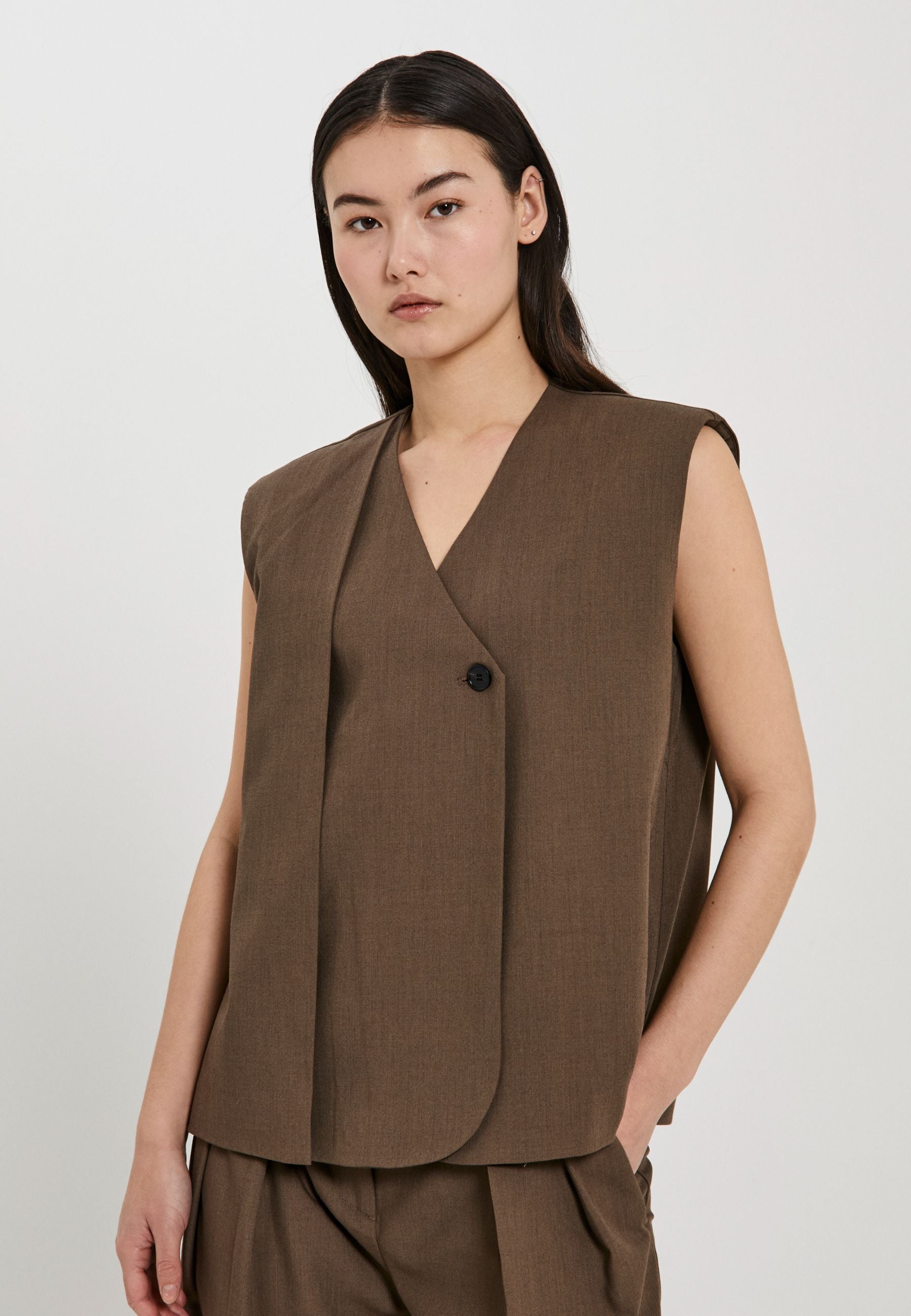 NORR Kamin waistcoat Waistcoats Khaki