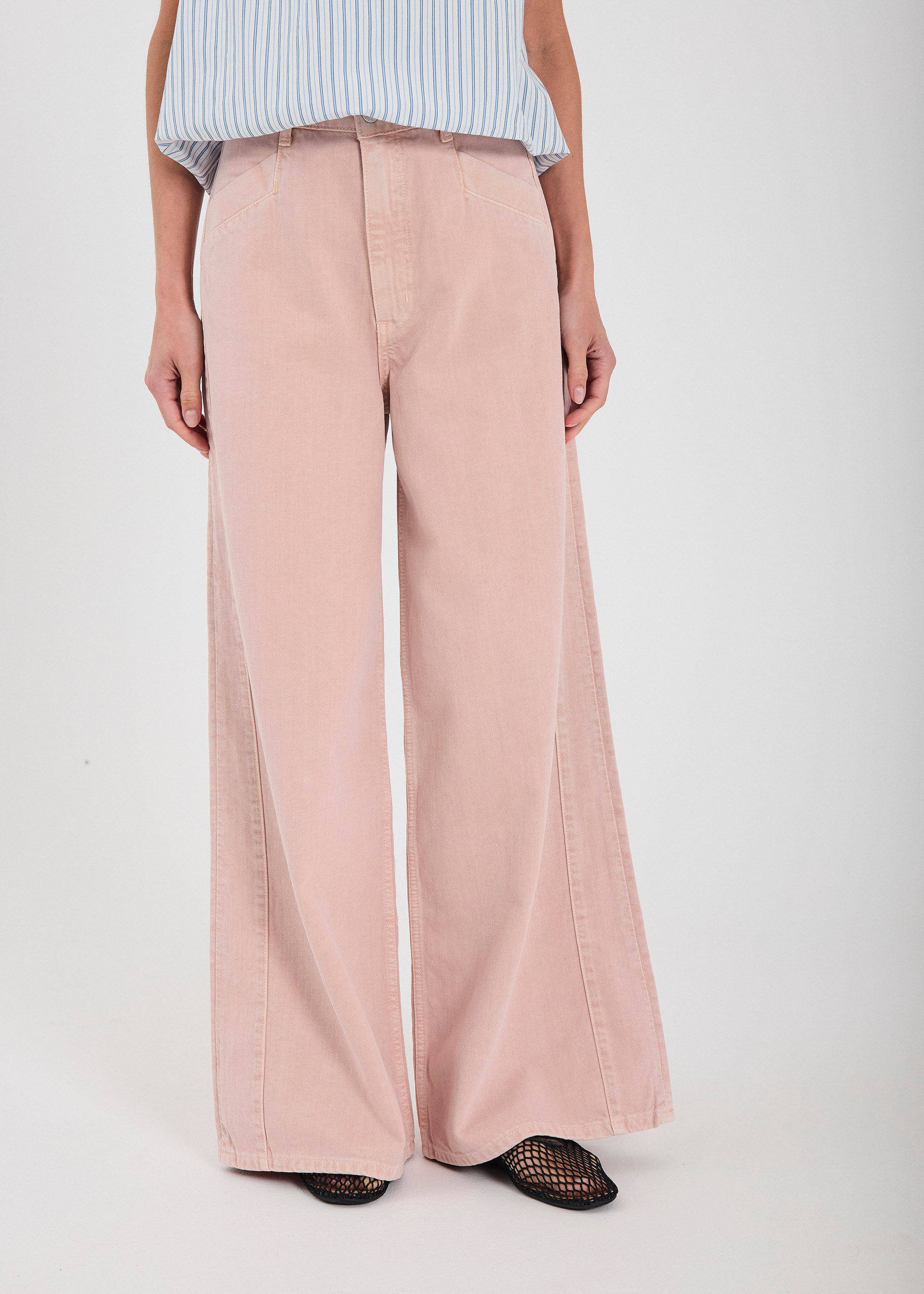 Kenzie RW wide jeans - Light pink wash