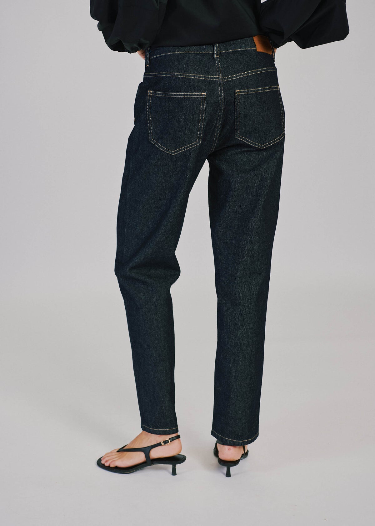 NORR Kenzie relaxed ankle jeans Bukser Dark blue wash