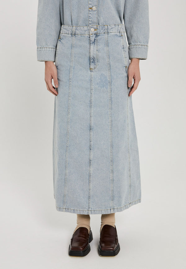 NORR Kenzie wide skirt Skirts Vintage blue wash