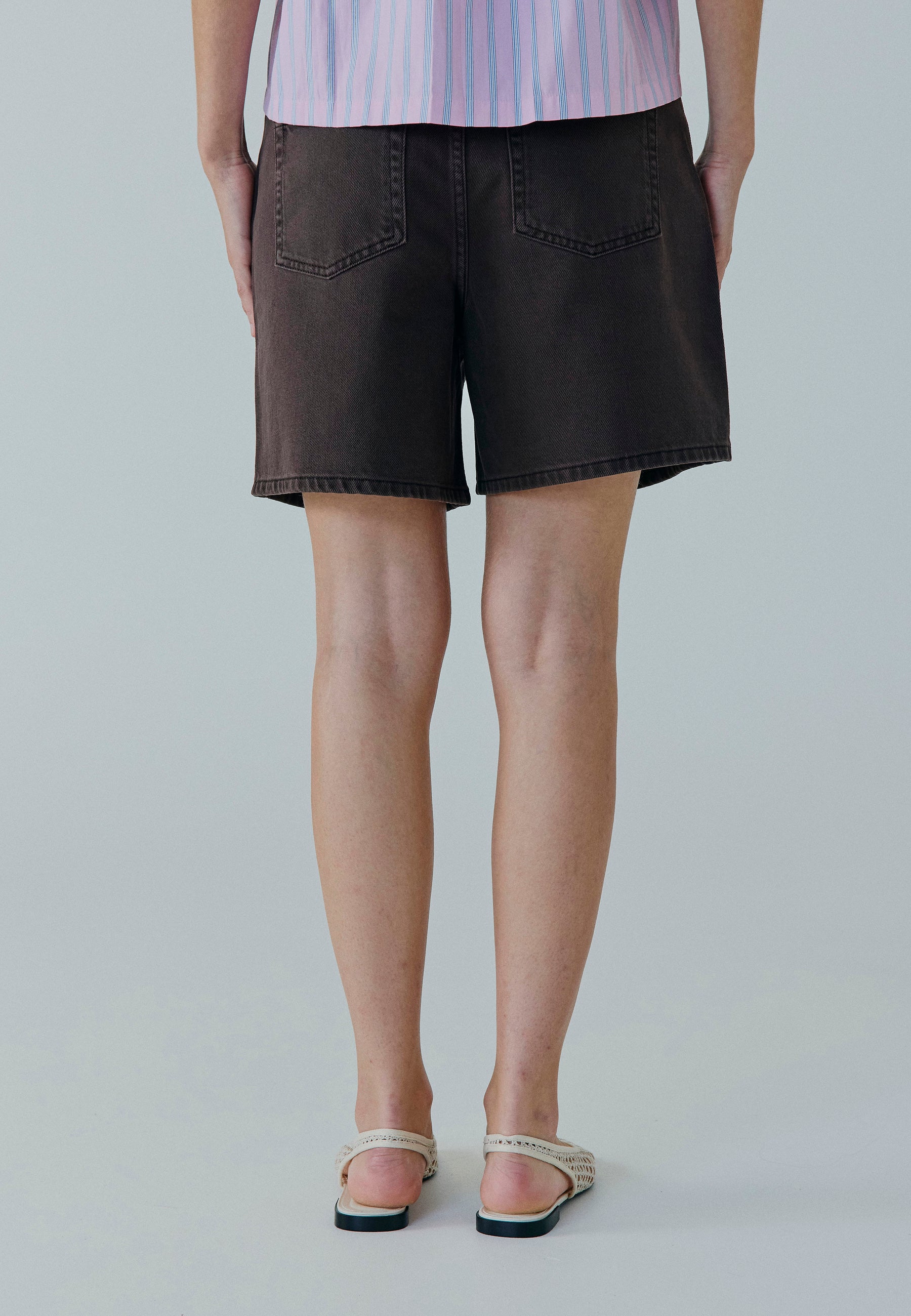 NORR Lilah denim shorts Shorts Brown washed