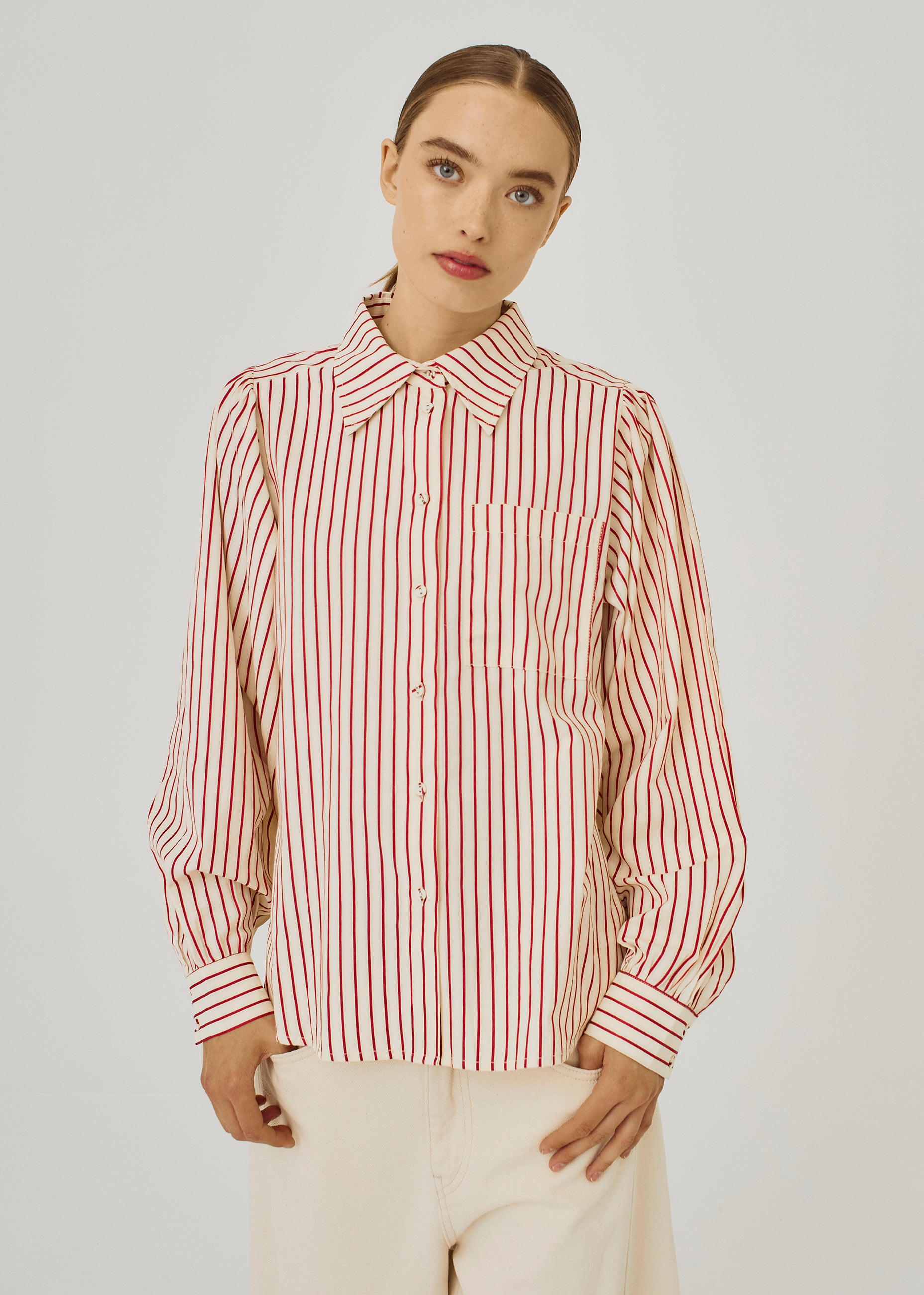 NORR Linna shirt Shirts Red stripes