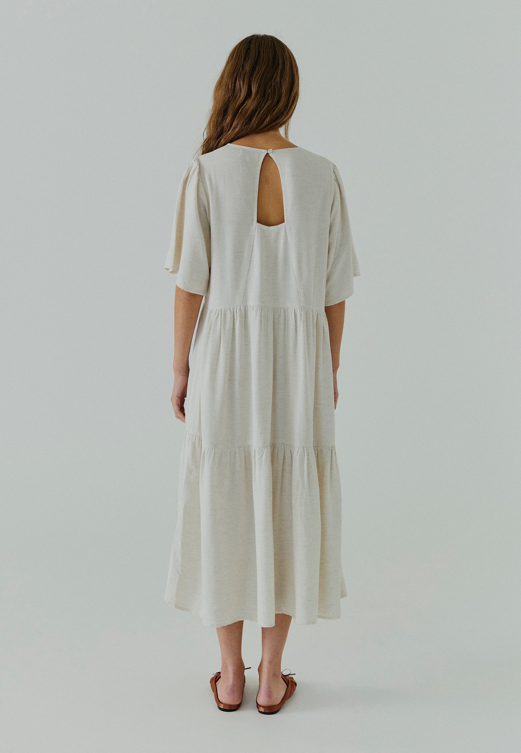 NORR Linne dress Kjoler Beige