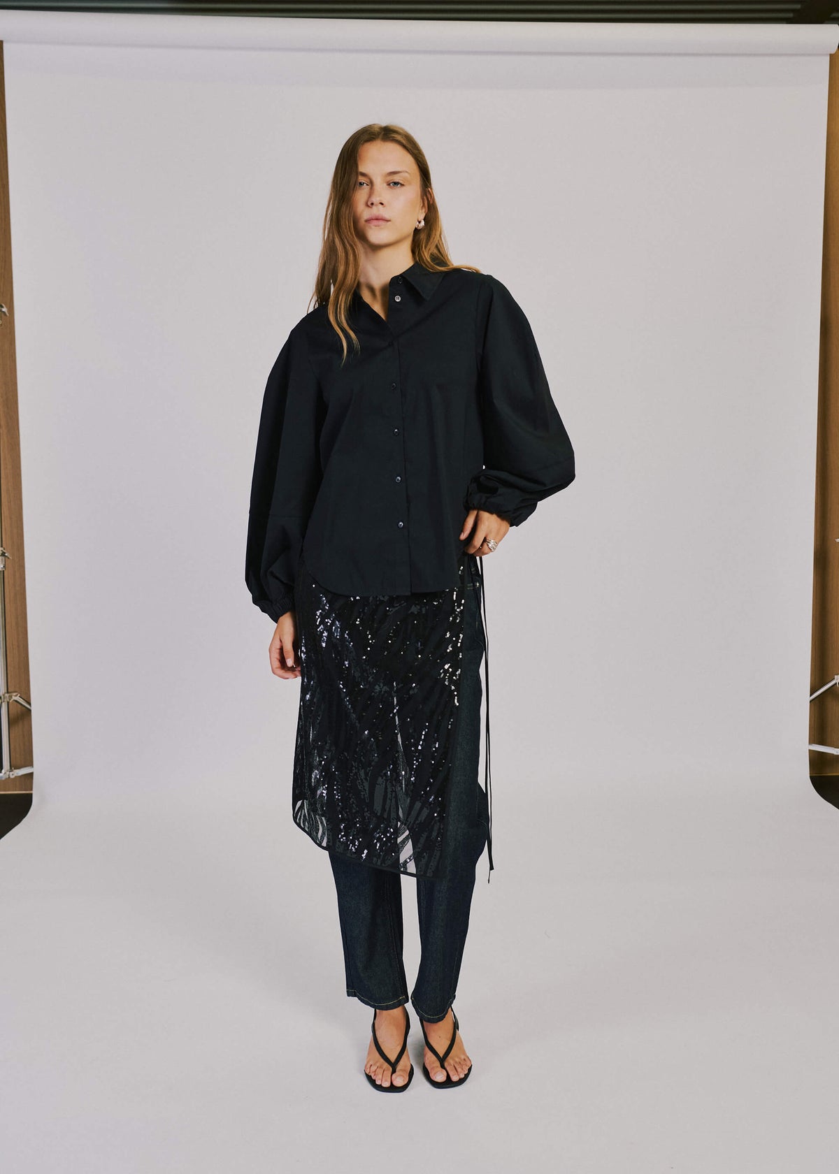 NORR Luna wrap skirt Nederdele Black