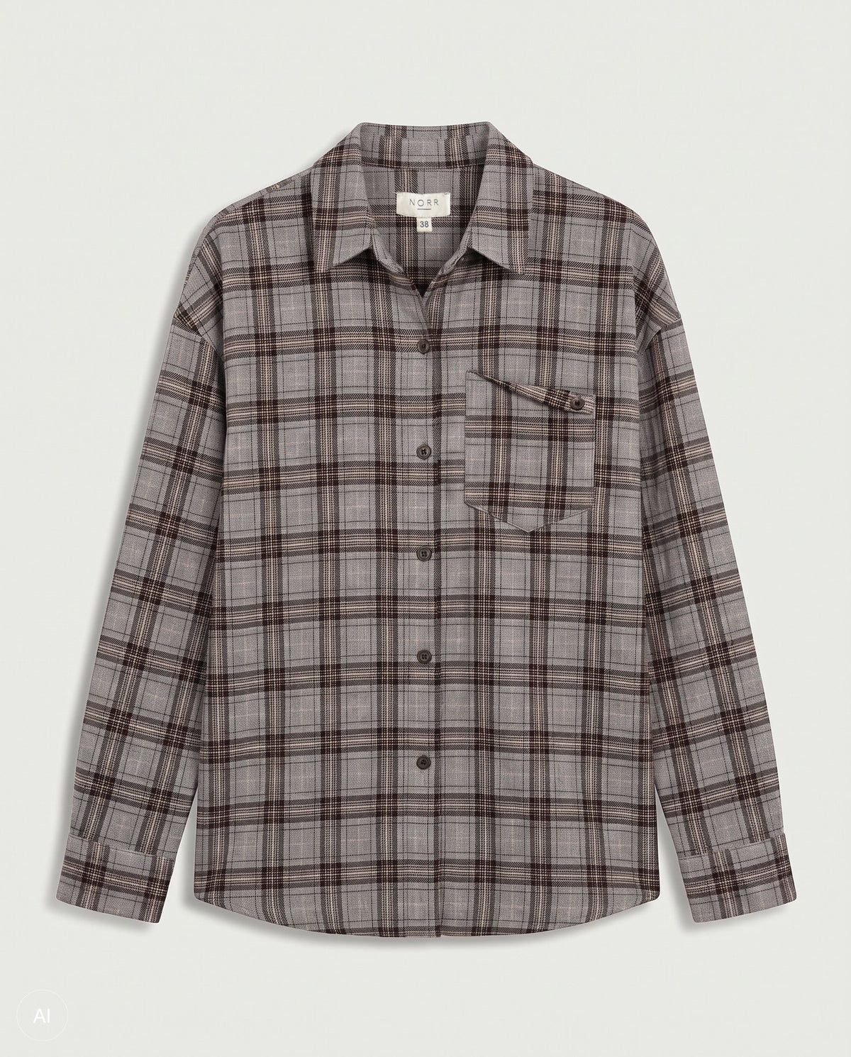 NORR Lyra LS shirt Skjorter Brown check