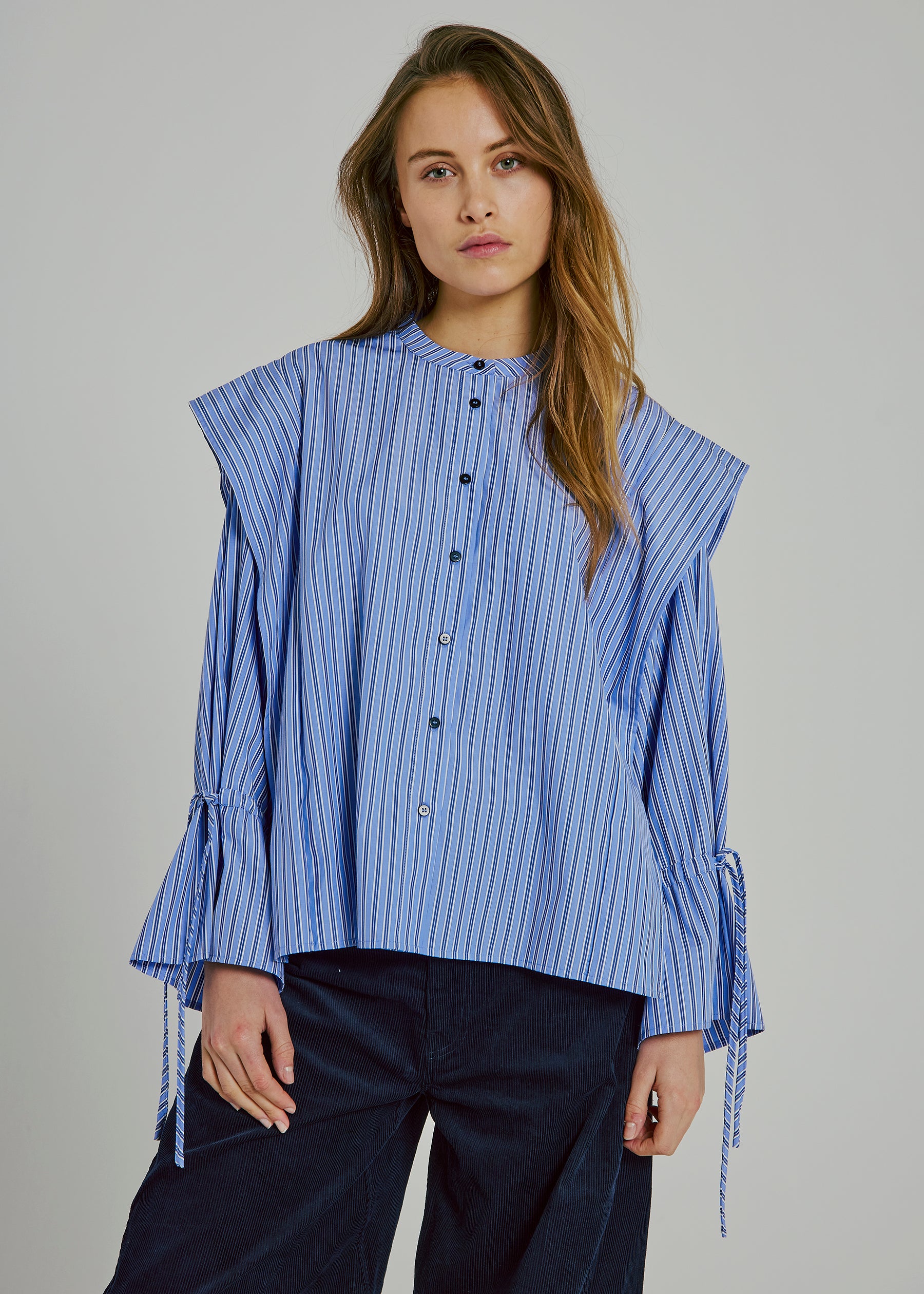 NORR Marion shirt Shirts Blue stripe