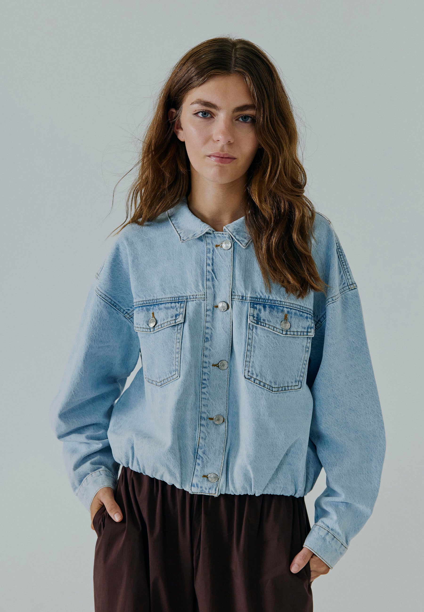NORR Mie denim jacket Jakker Light blue wash