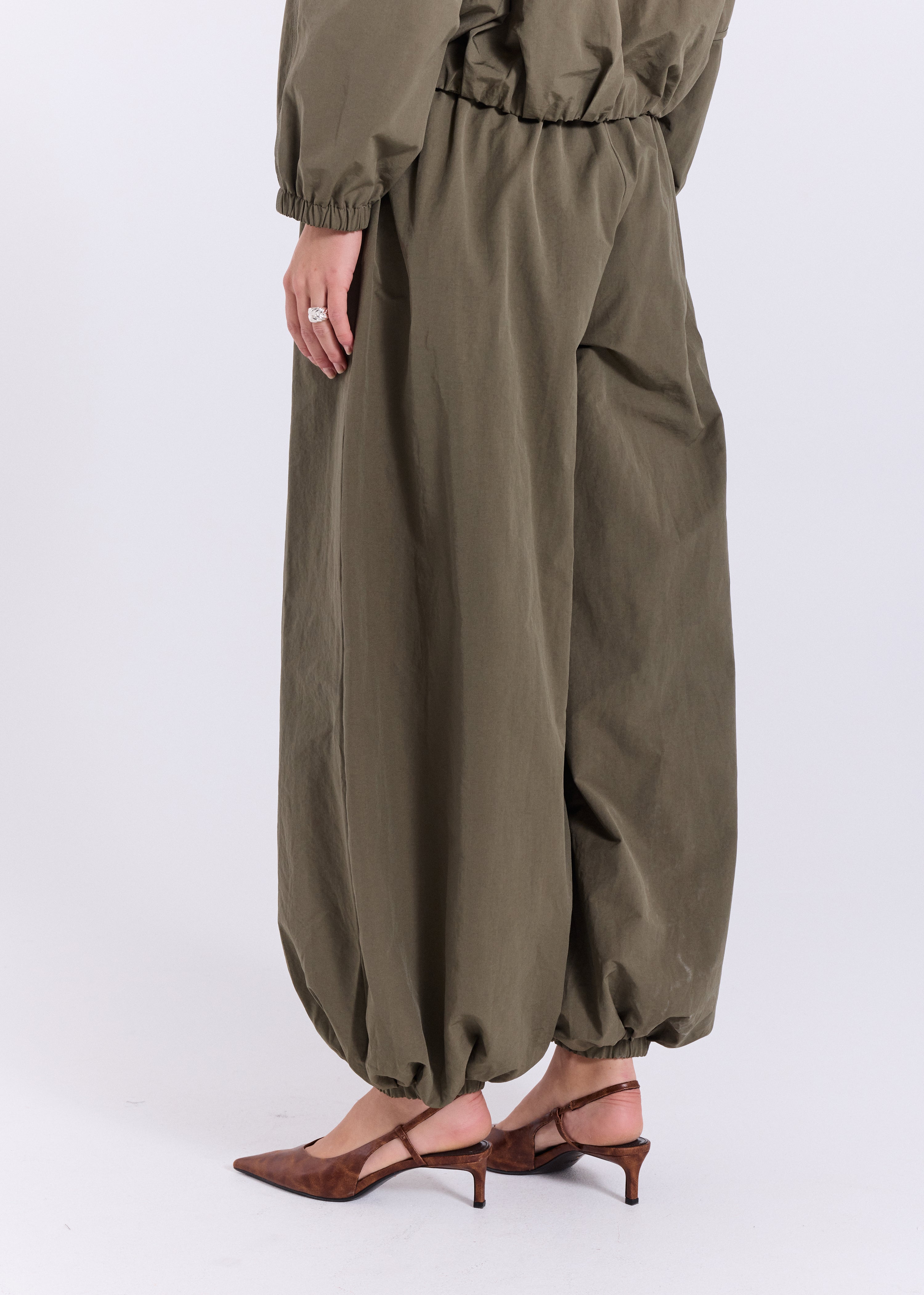 NORR Mikka balloon pants Bukser Dark green