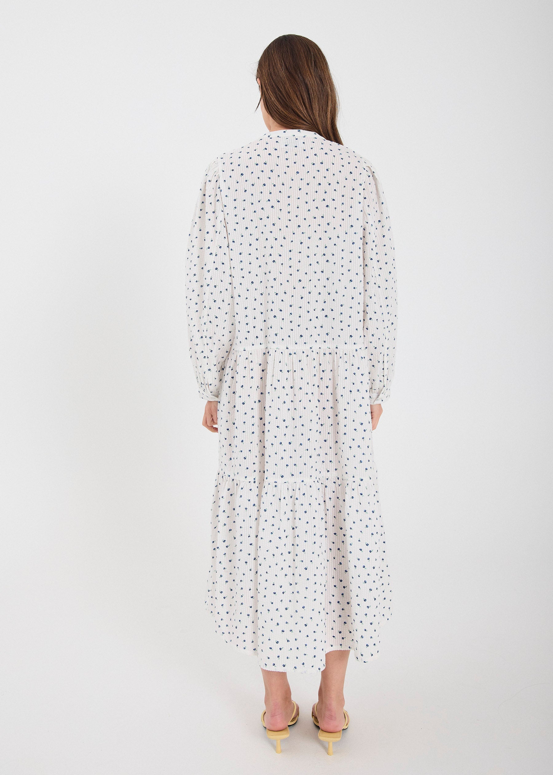 NORR NO - Fia dress Kjoler Blue flower AOP