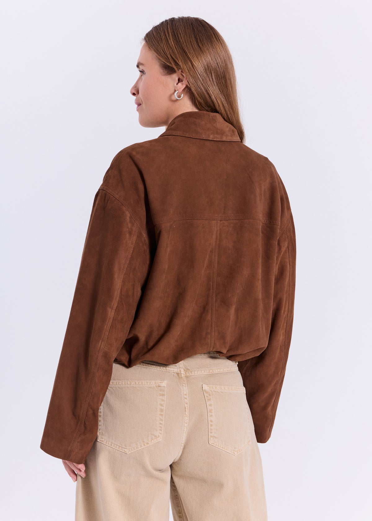 NORR Nathalio suede jacket Jakker Caramel brown